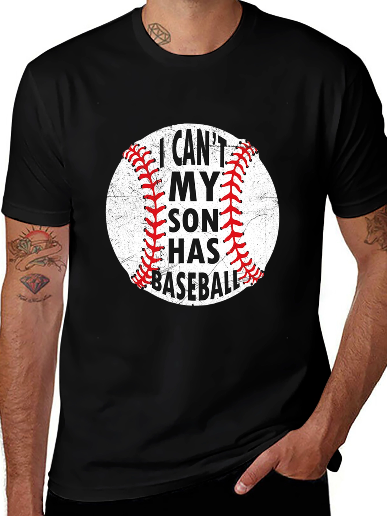 Baseball Dad T-Shirt: I Cant My Son Has Baseball