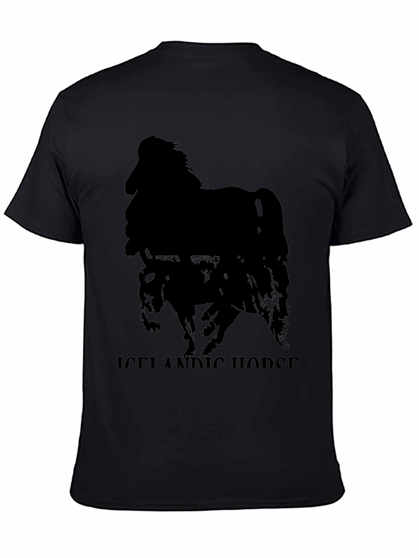 Icelandic Horse Graphic Tee - Black