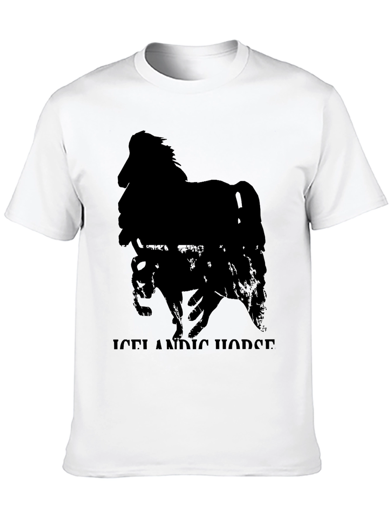 Icelandic Horse Graphic Tee - Black