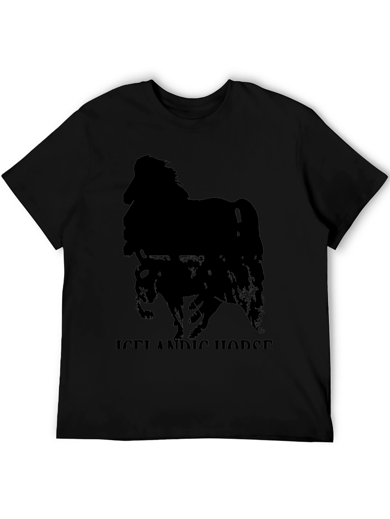 Icelandic Horse Graphic Tee - Black