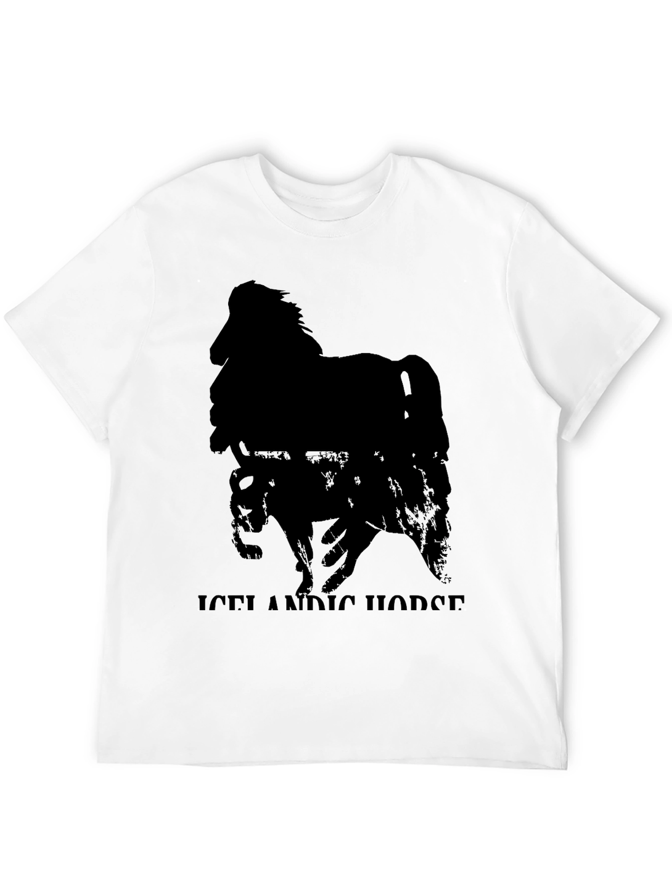 Icelandic Horse Graphic Tee - Black