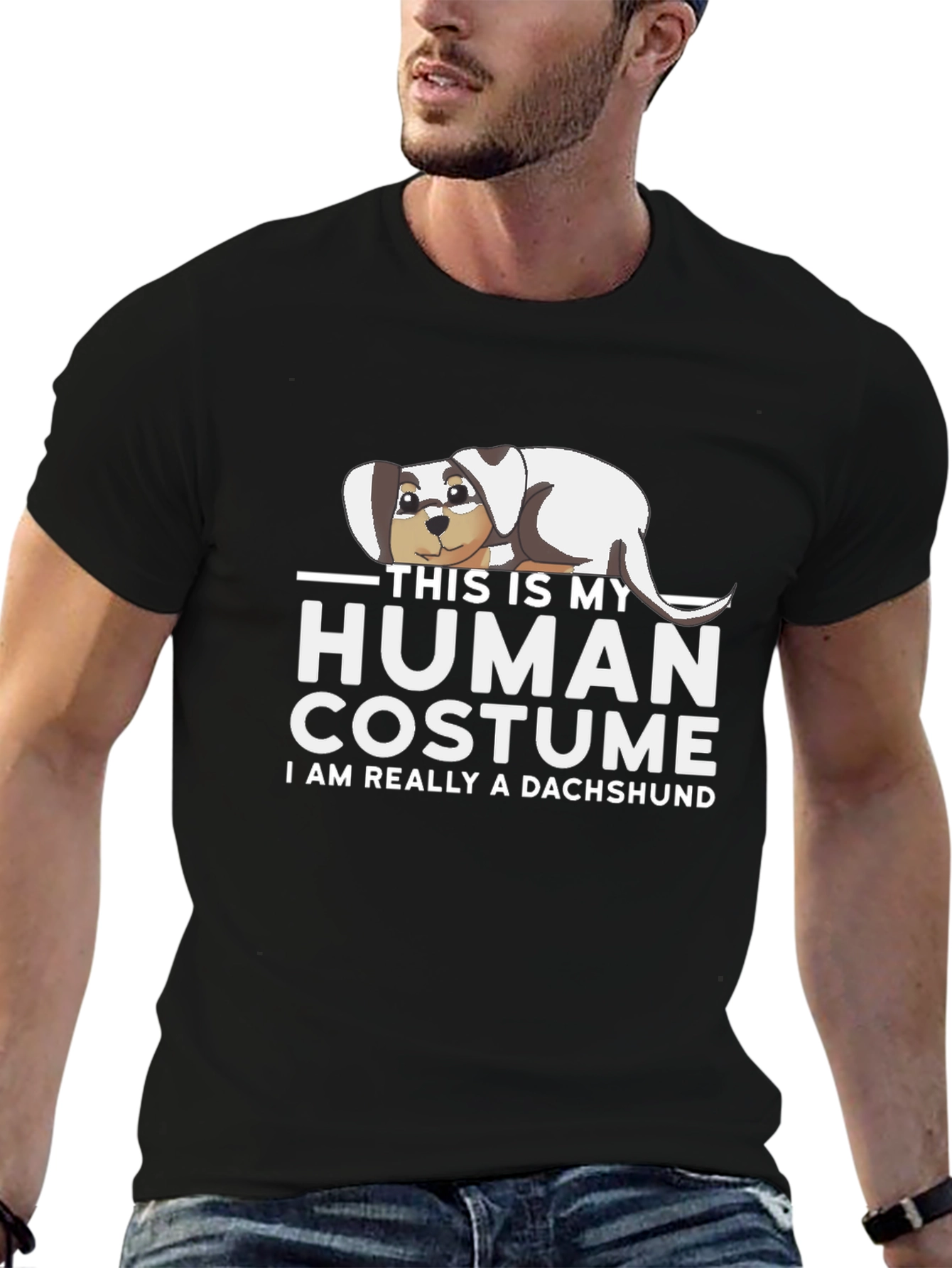 Funny Dachshund Human Costume T-Shirt