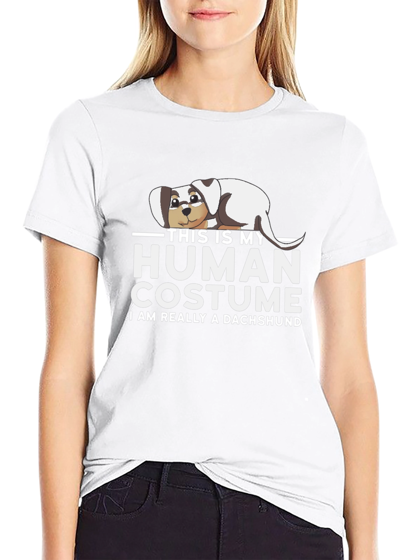 Funny Dachshund Human Costume T-Shirt