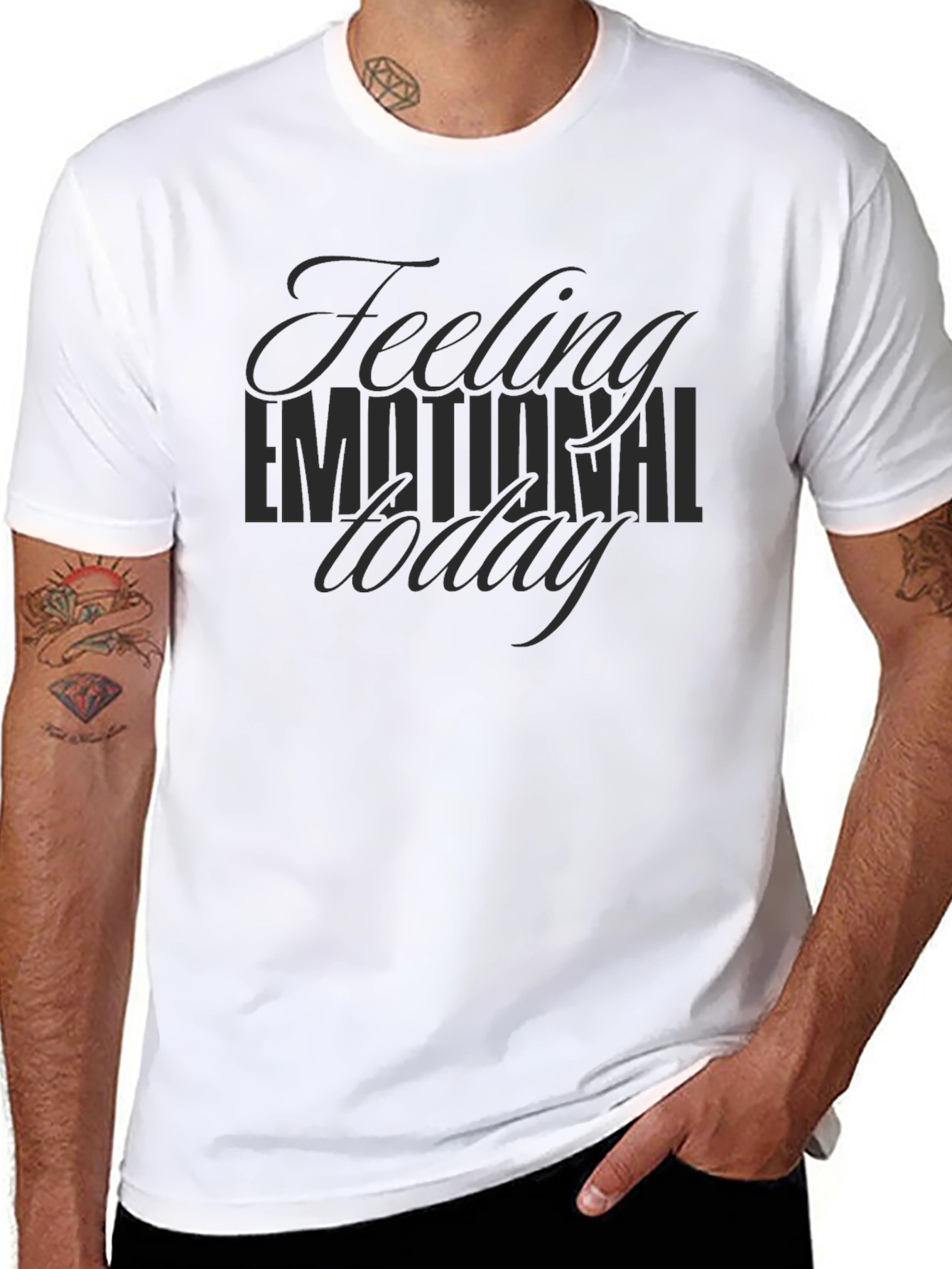 Feeling Emotional Today - Black Graphic Tee