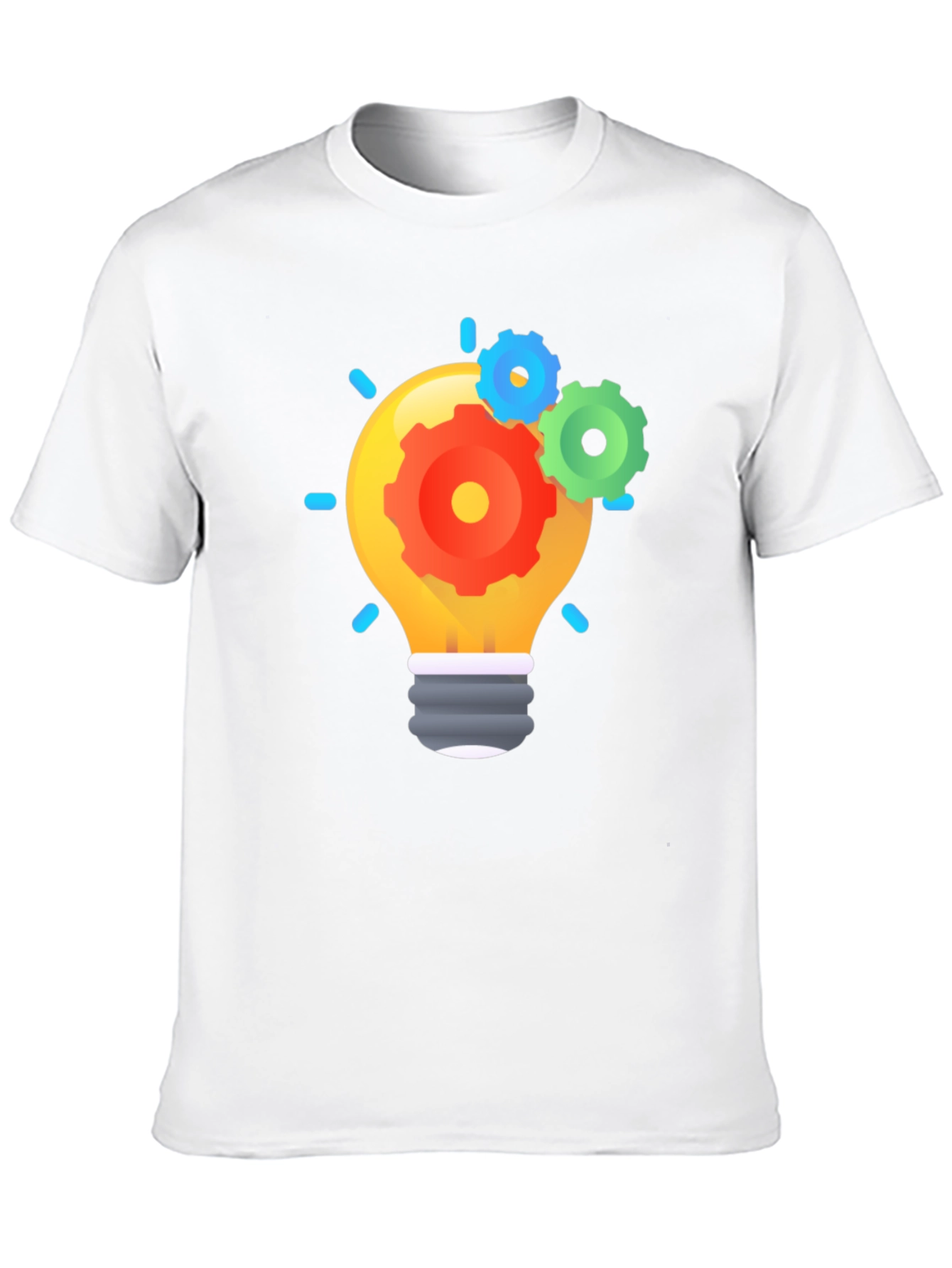 Creative Idea Light Bulb Graphic Tee - Black