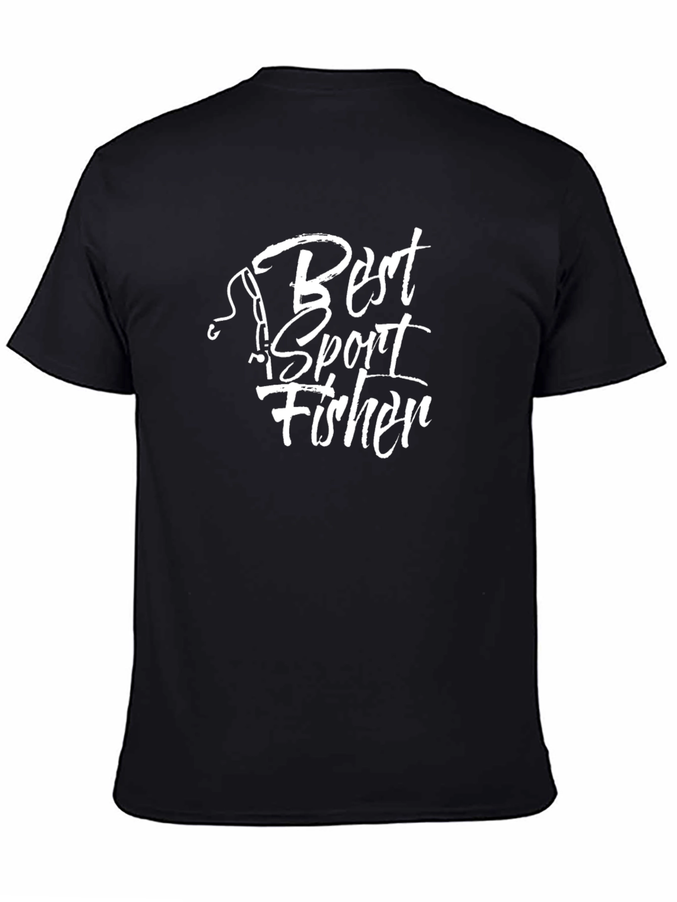 Best Sport Fisher Black Graphic T-Shirt