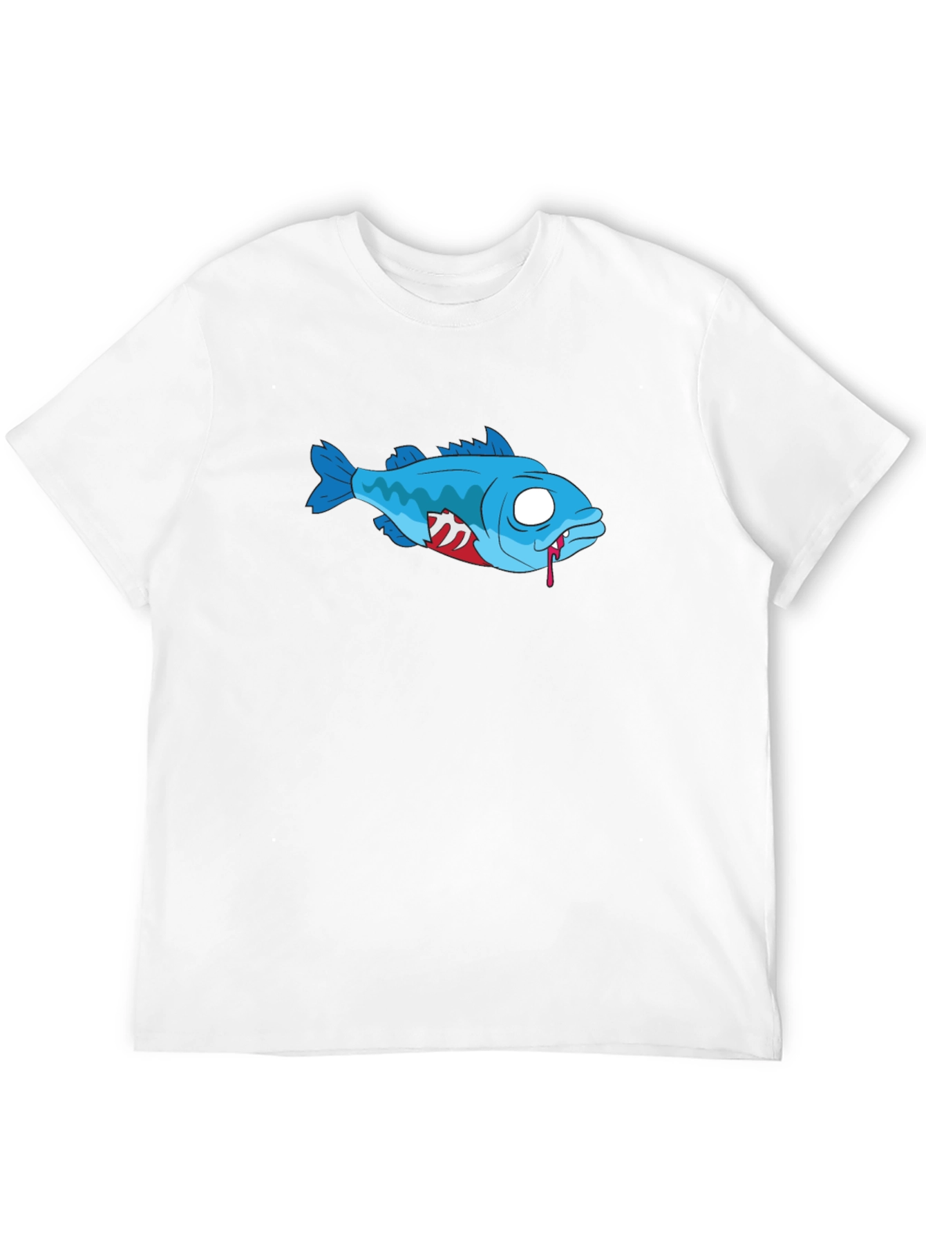 Zombie Fish Black T-Shirt - Graphic Print