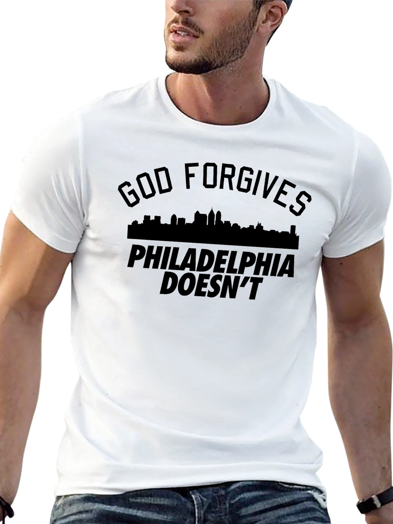 God Forgives Philadelphia Doesnt T-Shirt