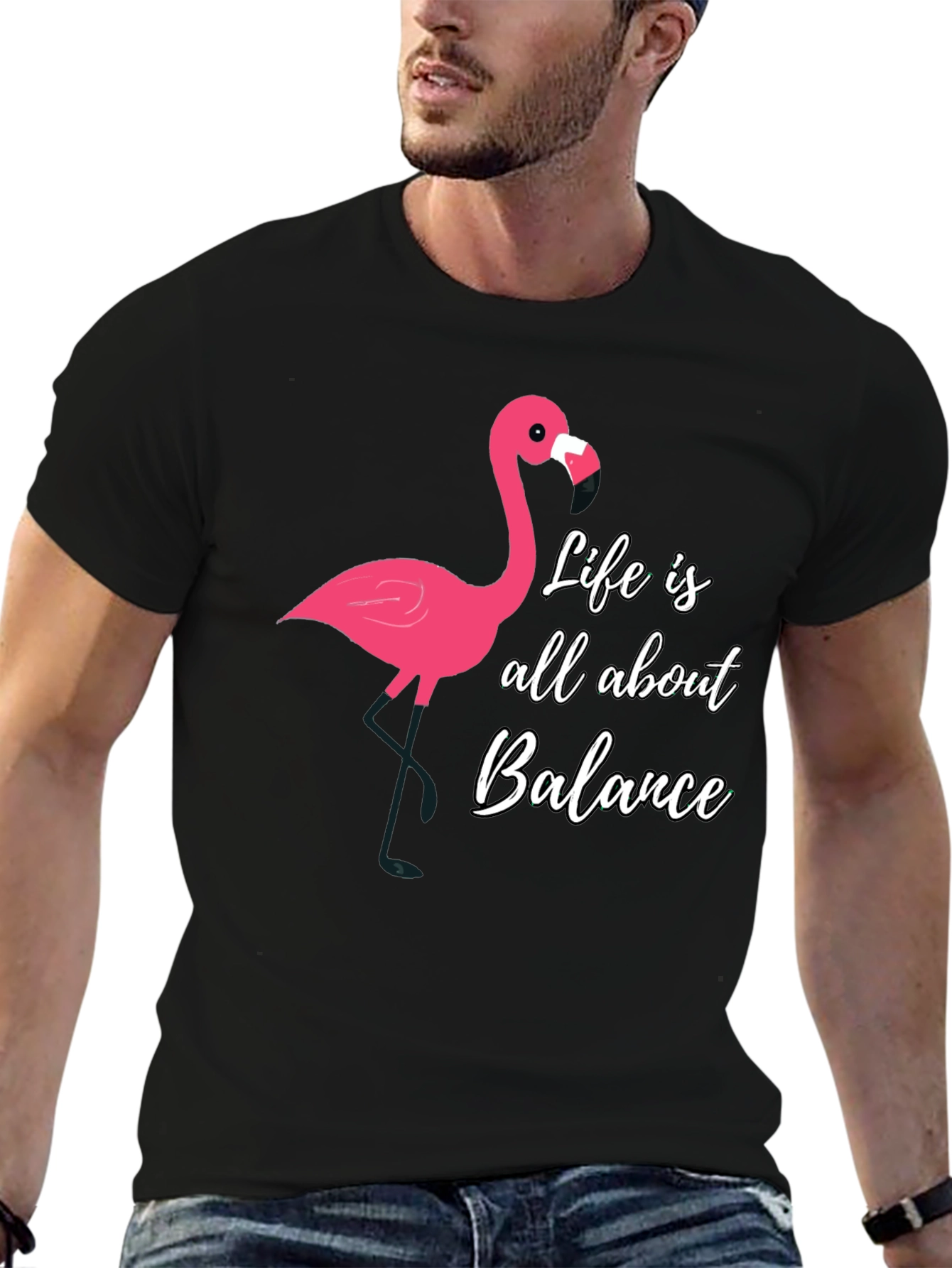 Life Balance Flamingo Graphic Tee - Mens