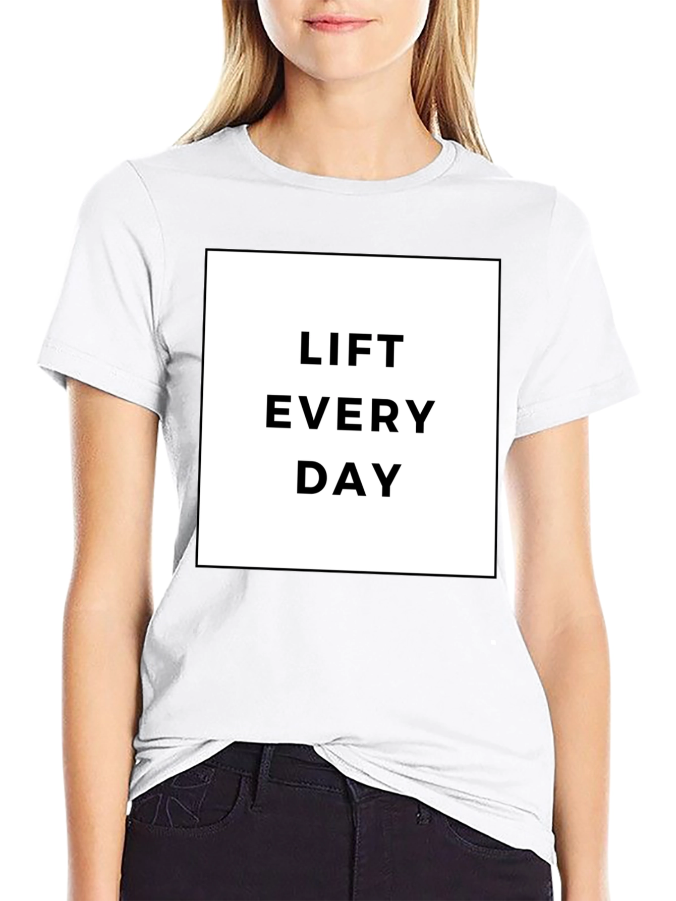 Lift Every Day Black Graphic T-Shirt