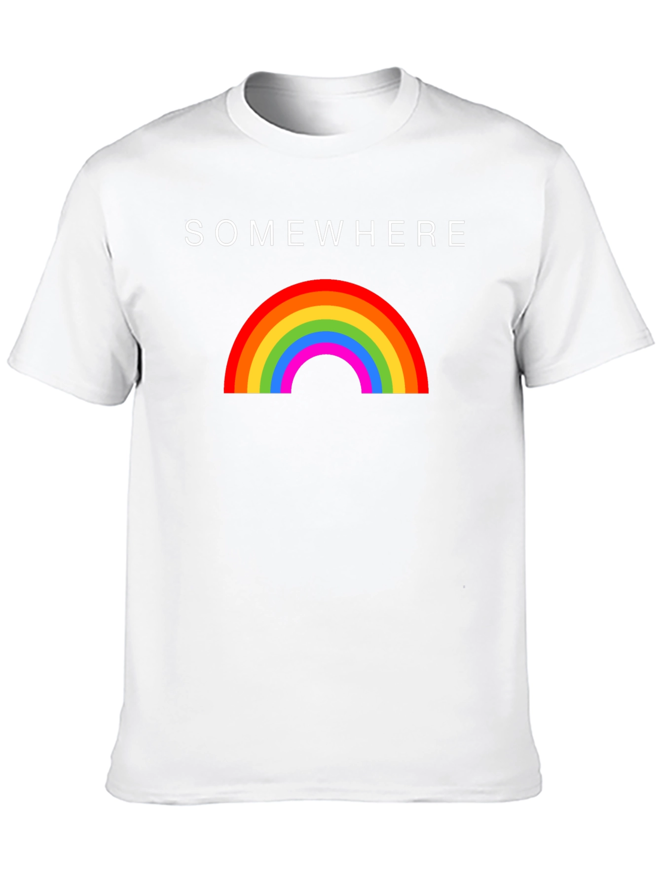 Somewhere Rainbow Graphic T-Shirt - Soft Cotton Blend