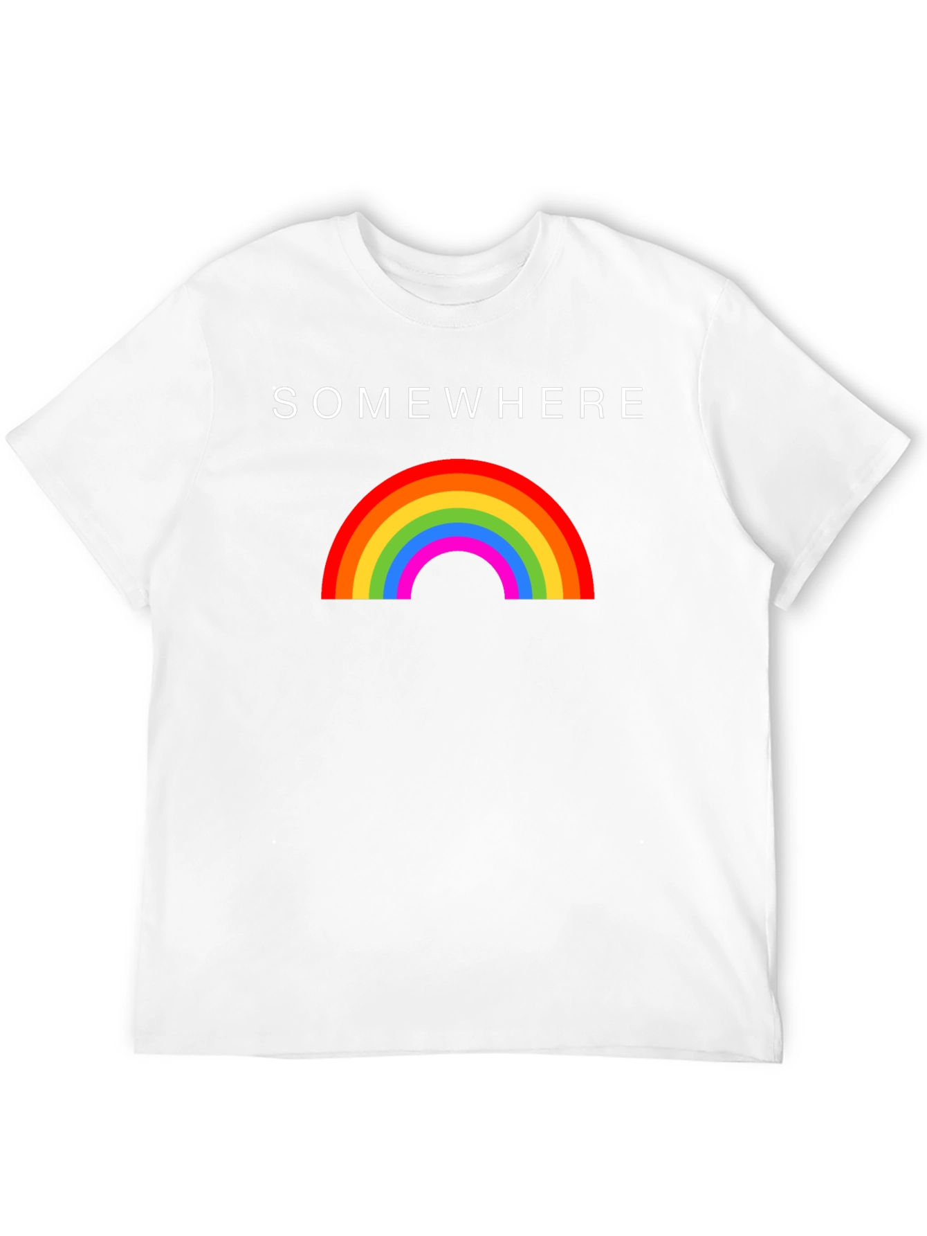 Somewhere Rainbow Graphic T-Shirt - Soft Cotton Blend