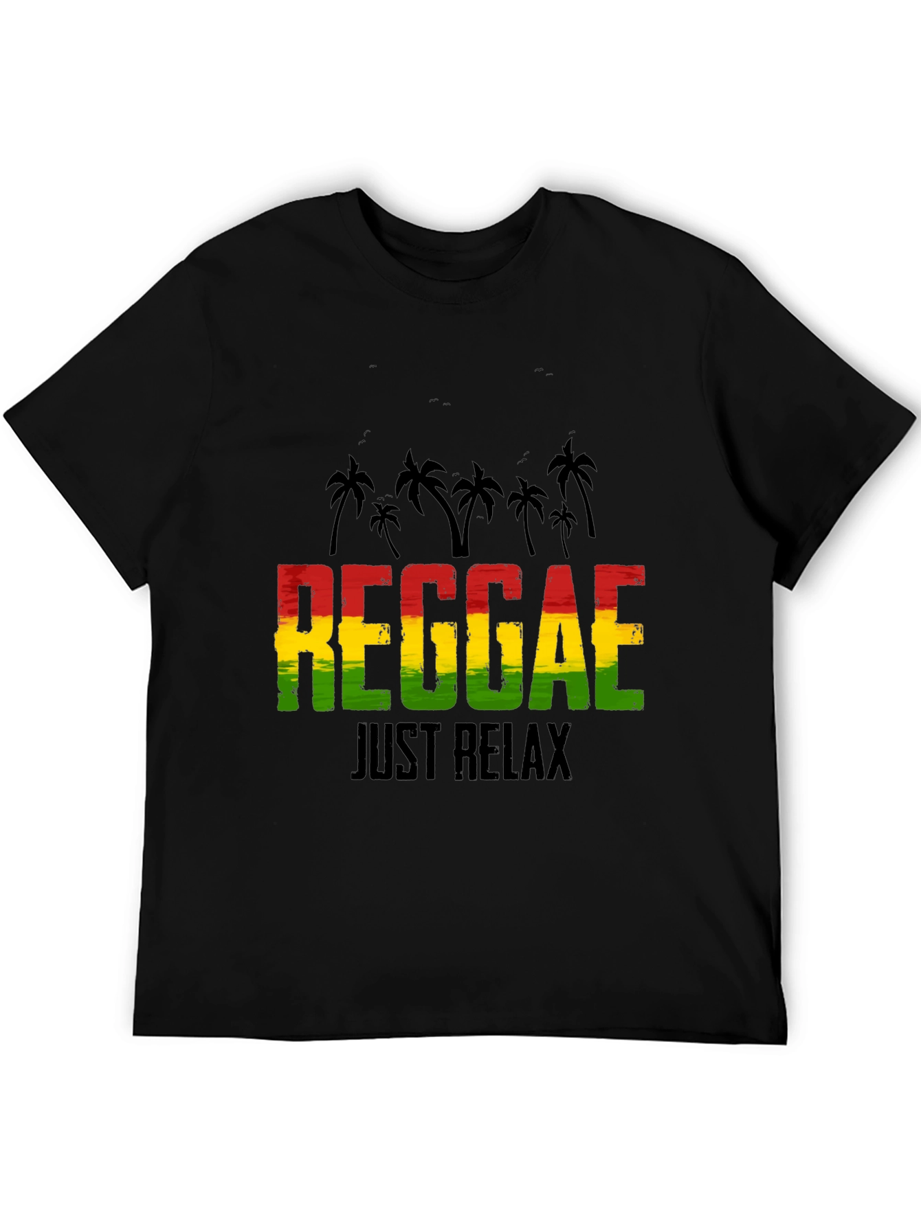 Reggae Just Relax Graphic Tee - Black