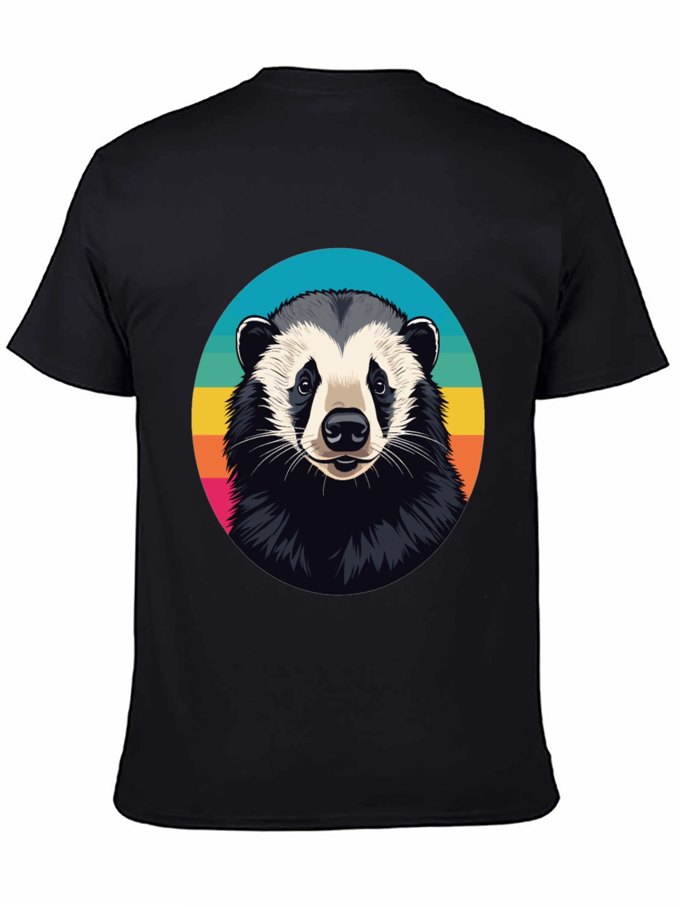 Cool Badger Graphic Tee - Unisex Black T-Shirt