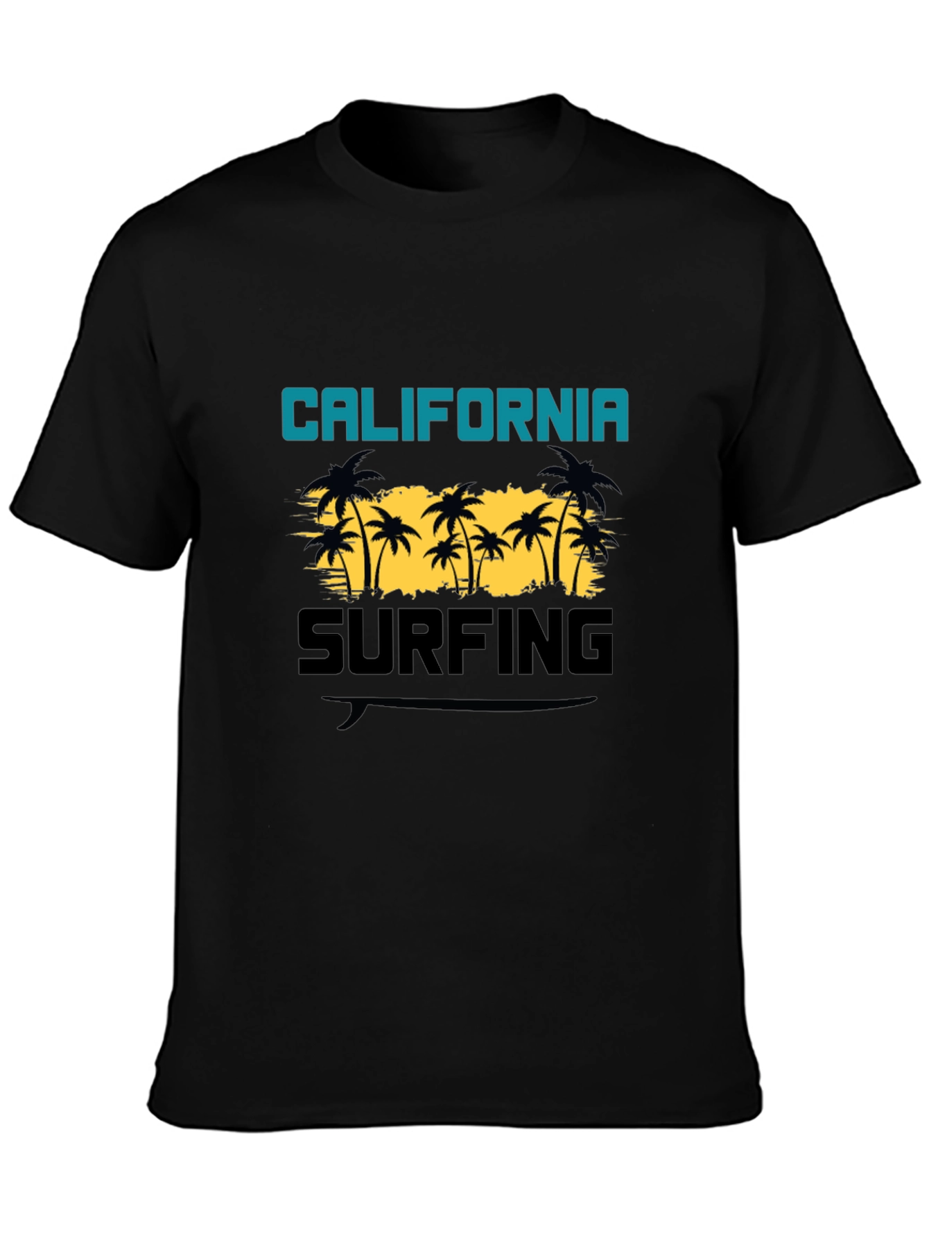 California Surfing Black T-Shirt