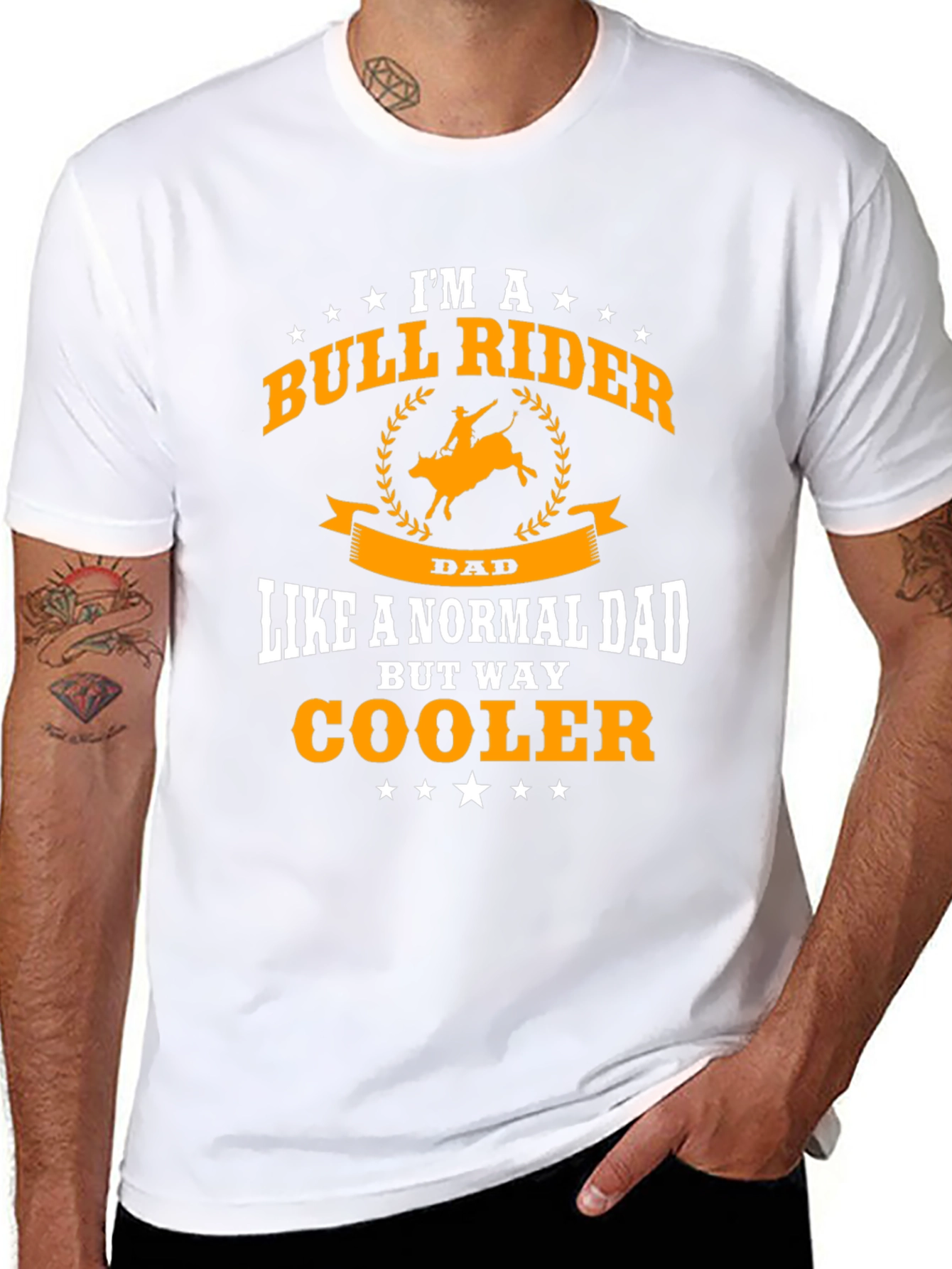 Bull Rider Dad T-Shirt - Cool Fathers Day Gift