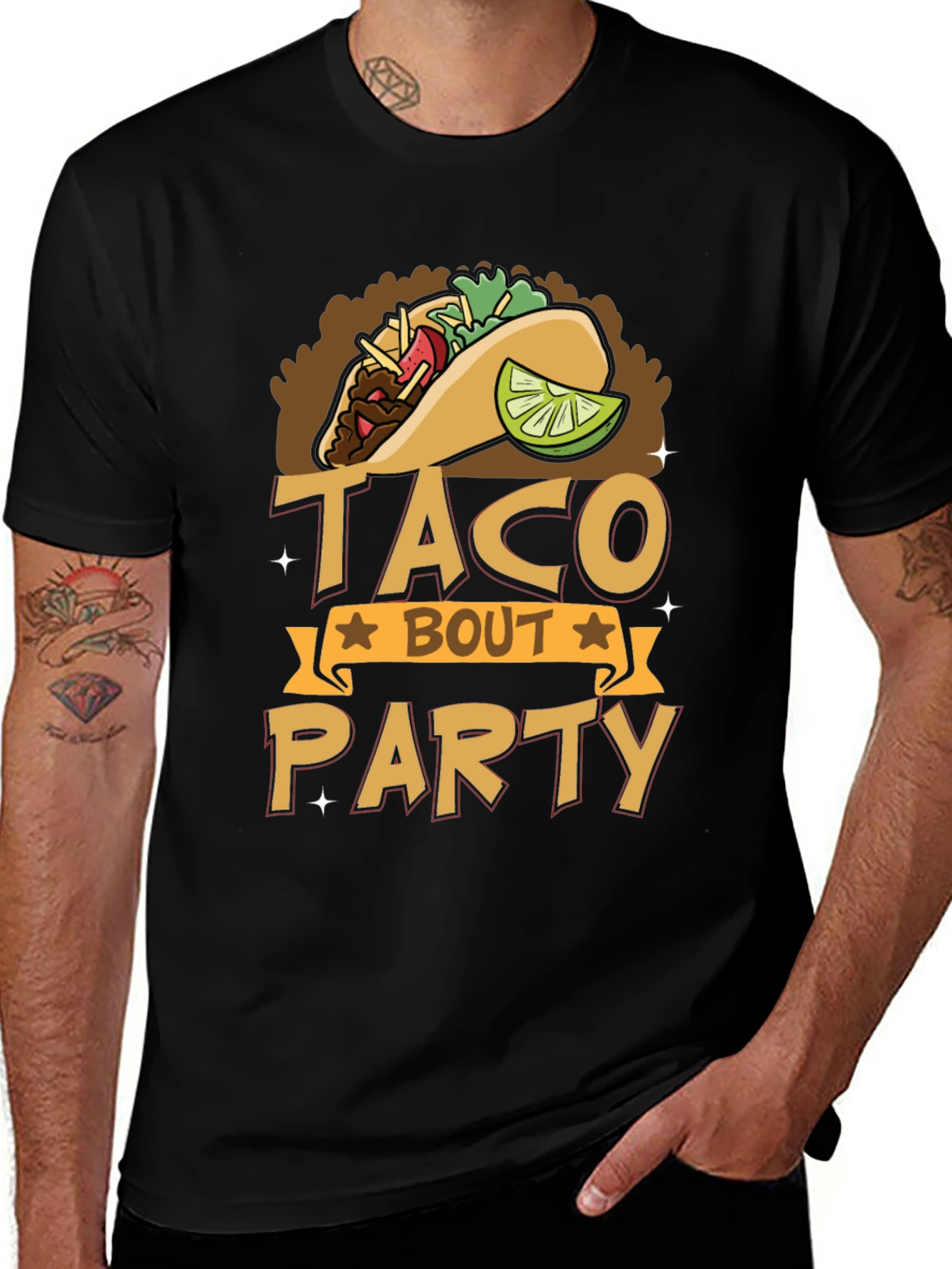 Taco Bout Party Graphic Tee - Black