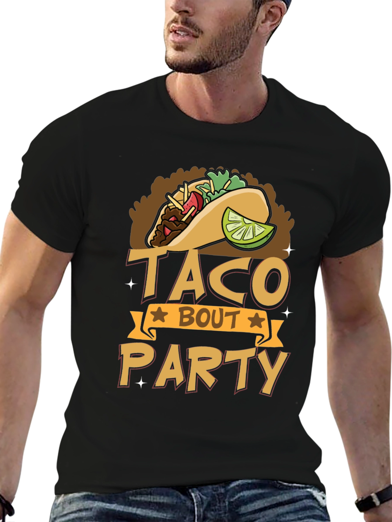 Taco Bout Party Graphic Tee - Black