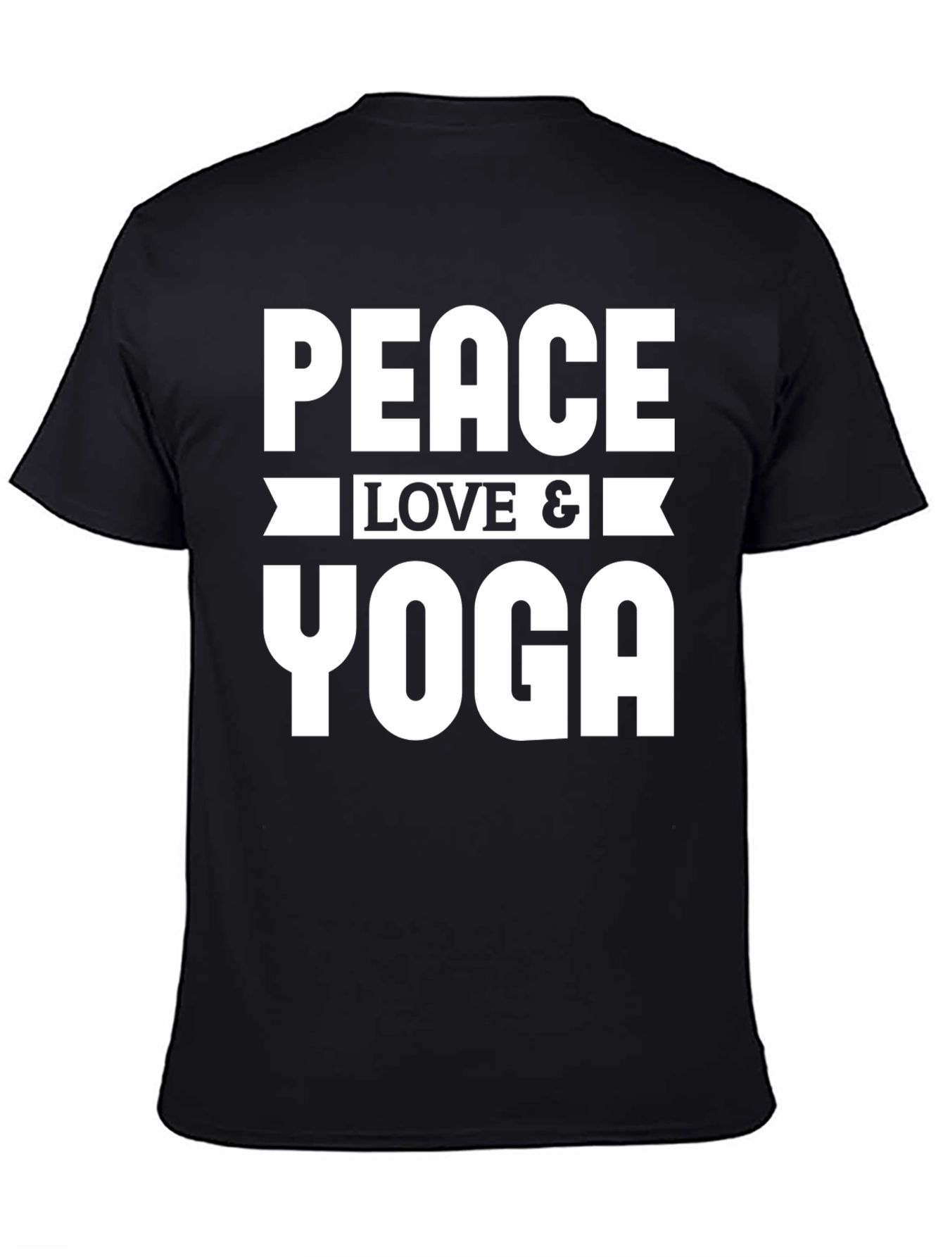 Peace Love Yoga Graphic Tee - Unisex Black T-Shirt
