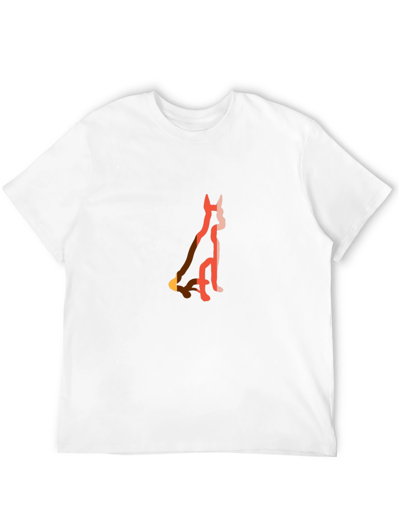 Cool Dog Silhouette Graphic Tee - Black