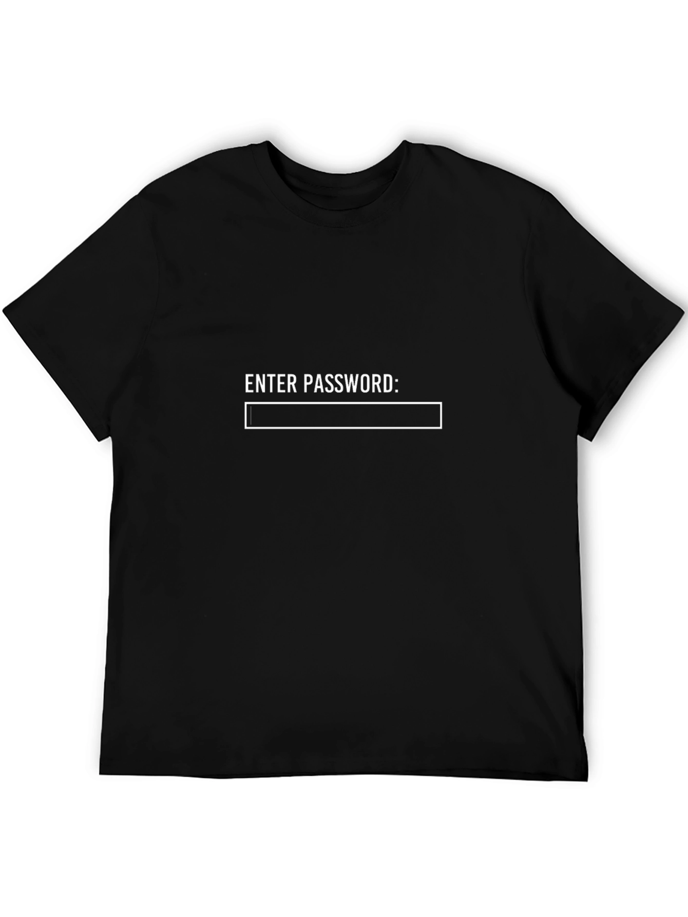 Enter Password Graphic T-Shirt - Black