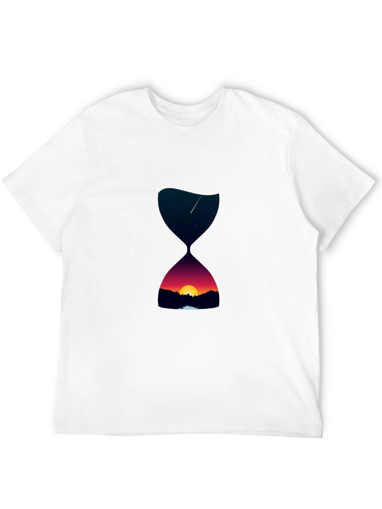 Hourglass Sunset Graphic Tee - Unique Design