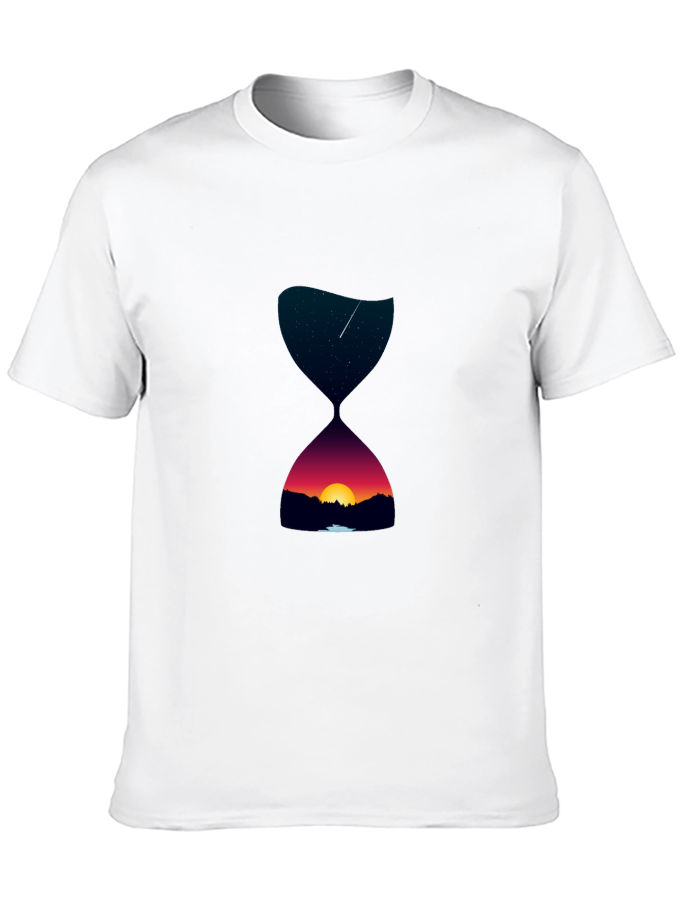 Hourglass Sunset Graphic Tee - Unique Design
