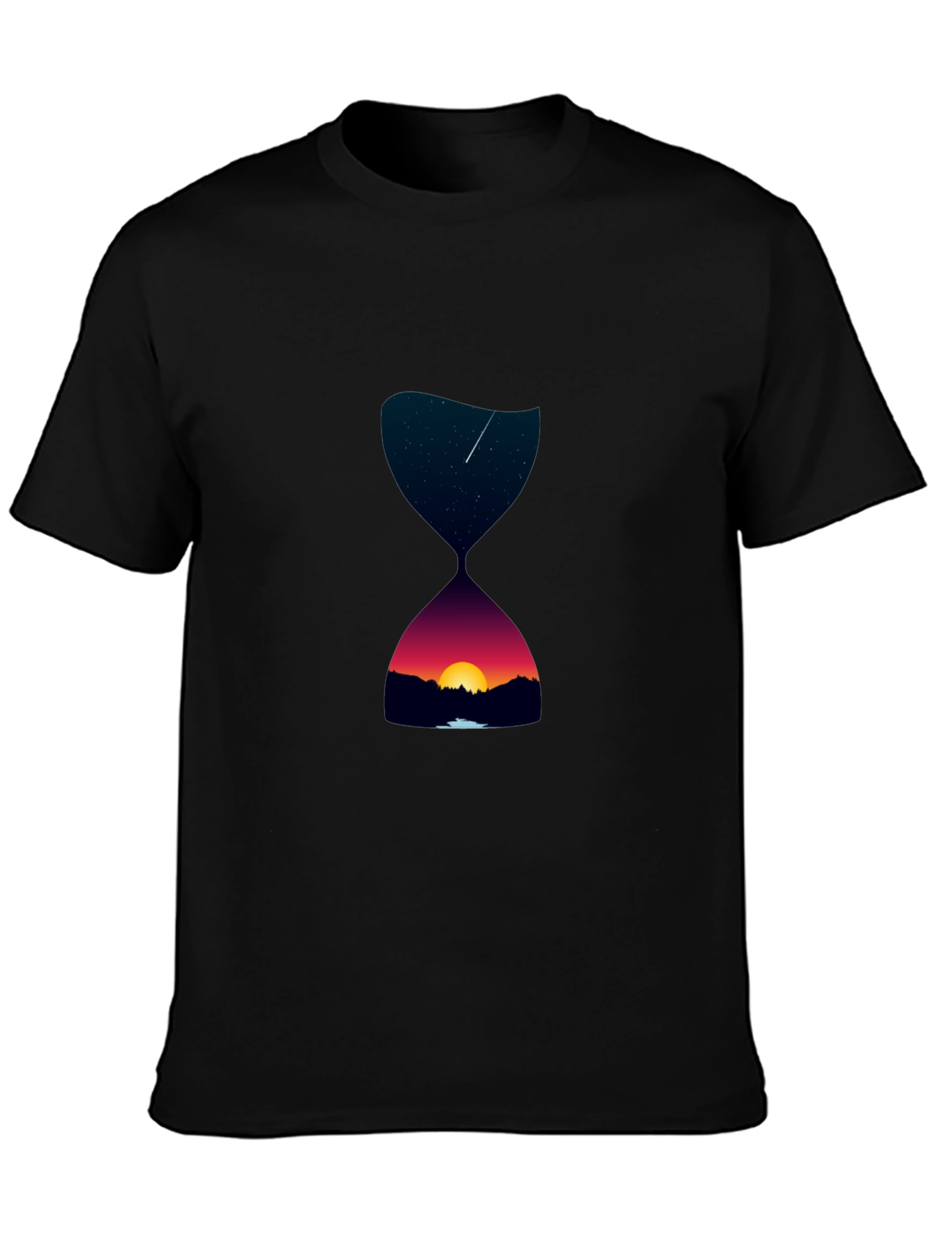 Hourglass Sunset Graphic Tee - Unique Design