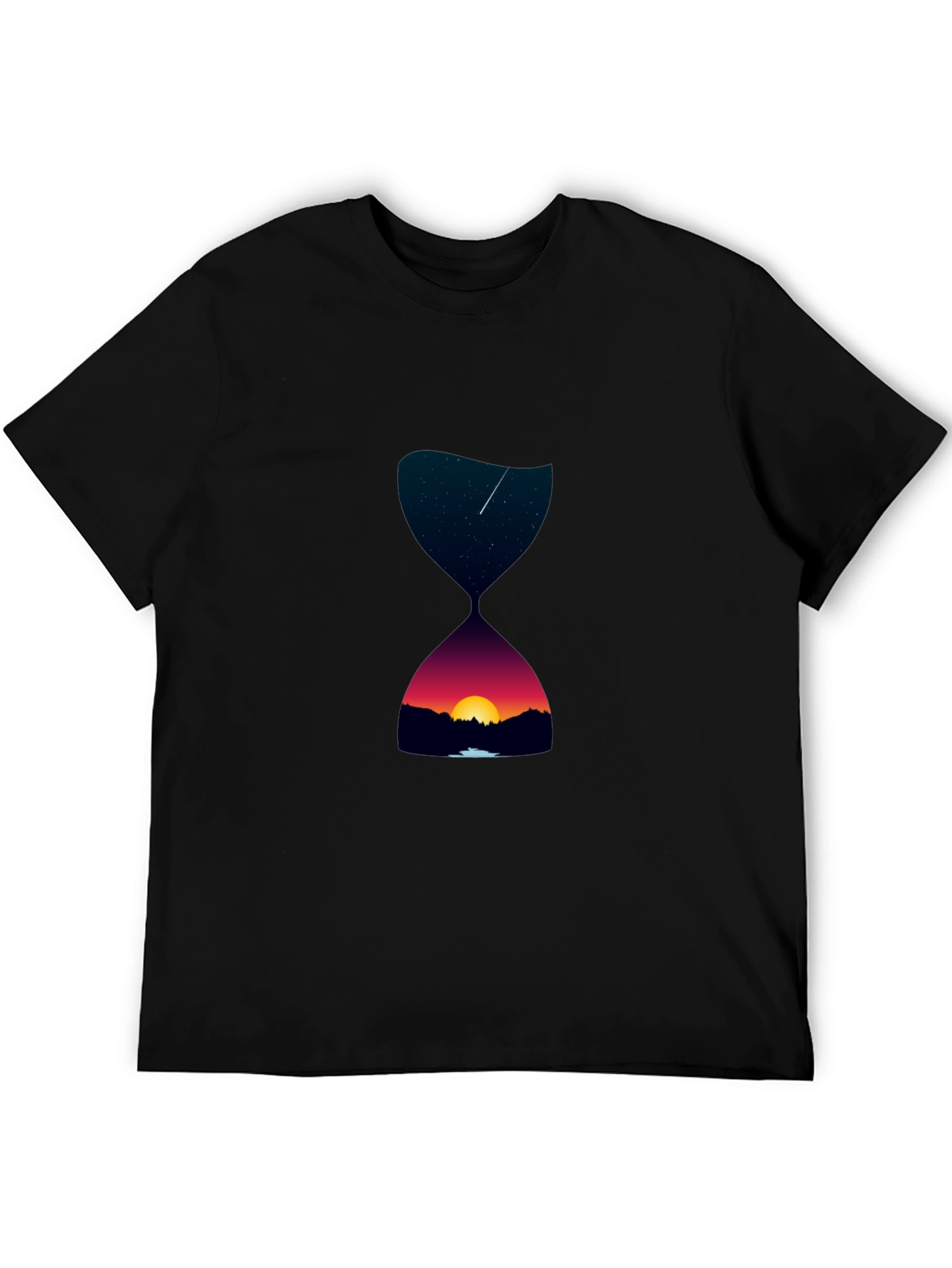 Hourglass Sunset Graphic Tee - Unique Design