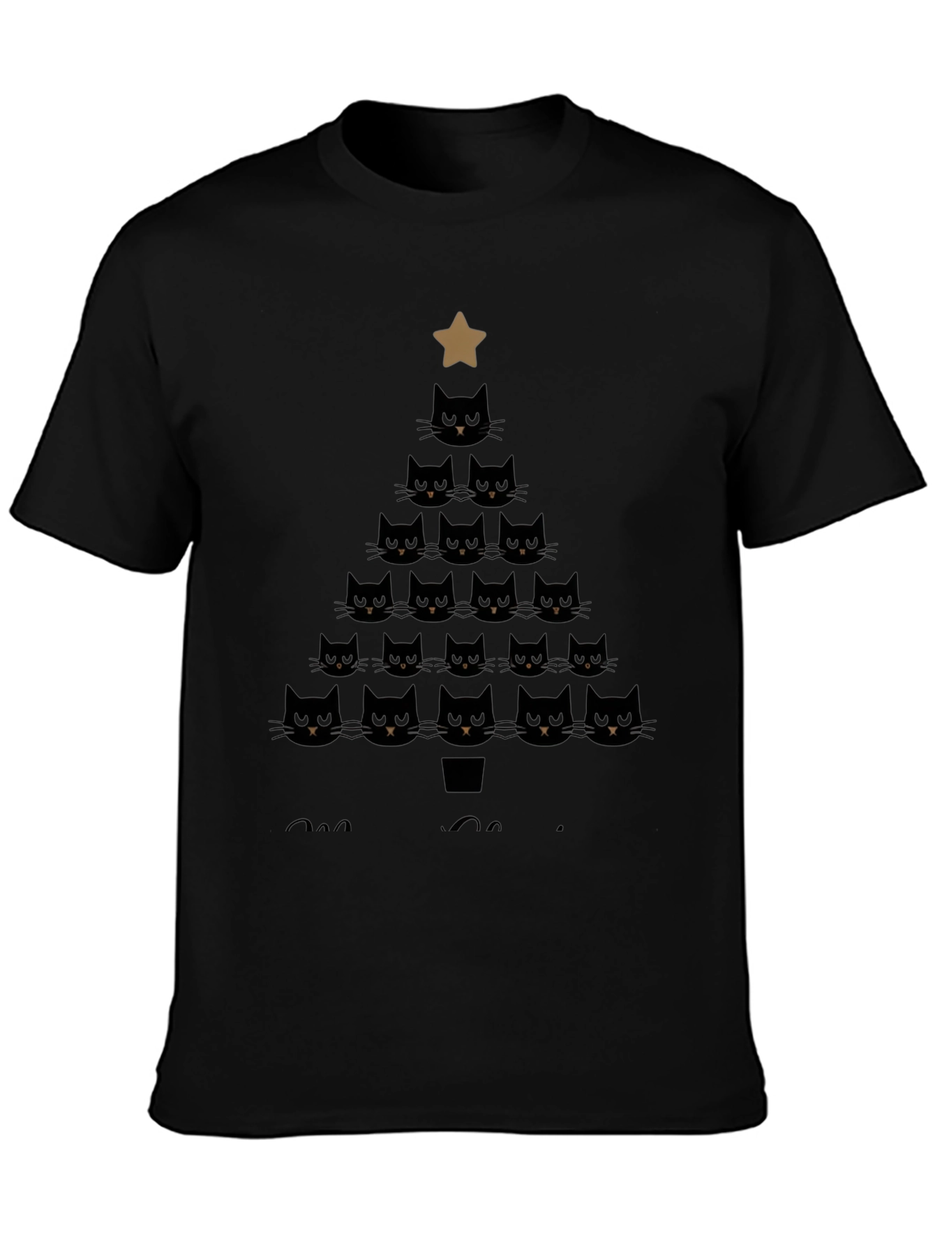 Cats Christmas Tree Graphic Tee - Holiday Style