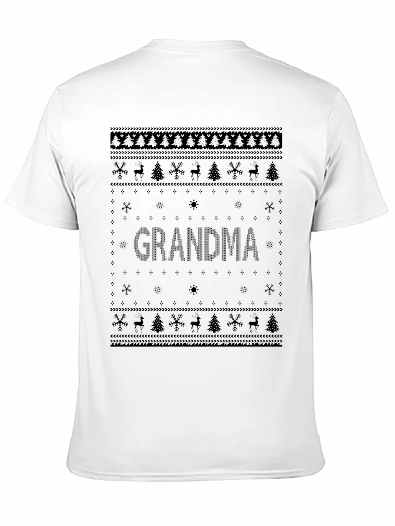 Grandma Ugly Christmas Sweater Style T-Shirt