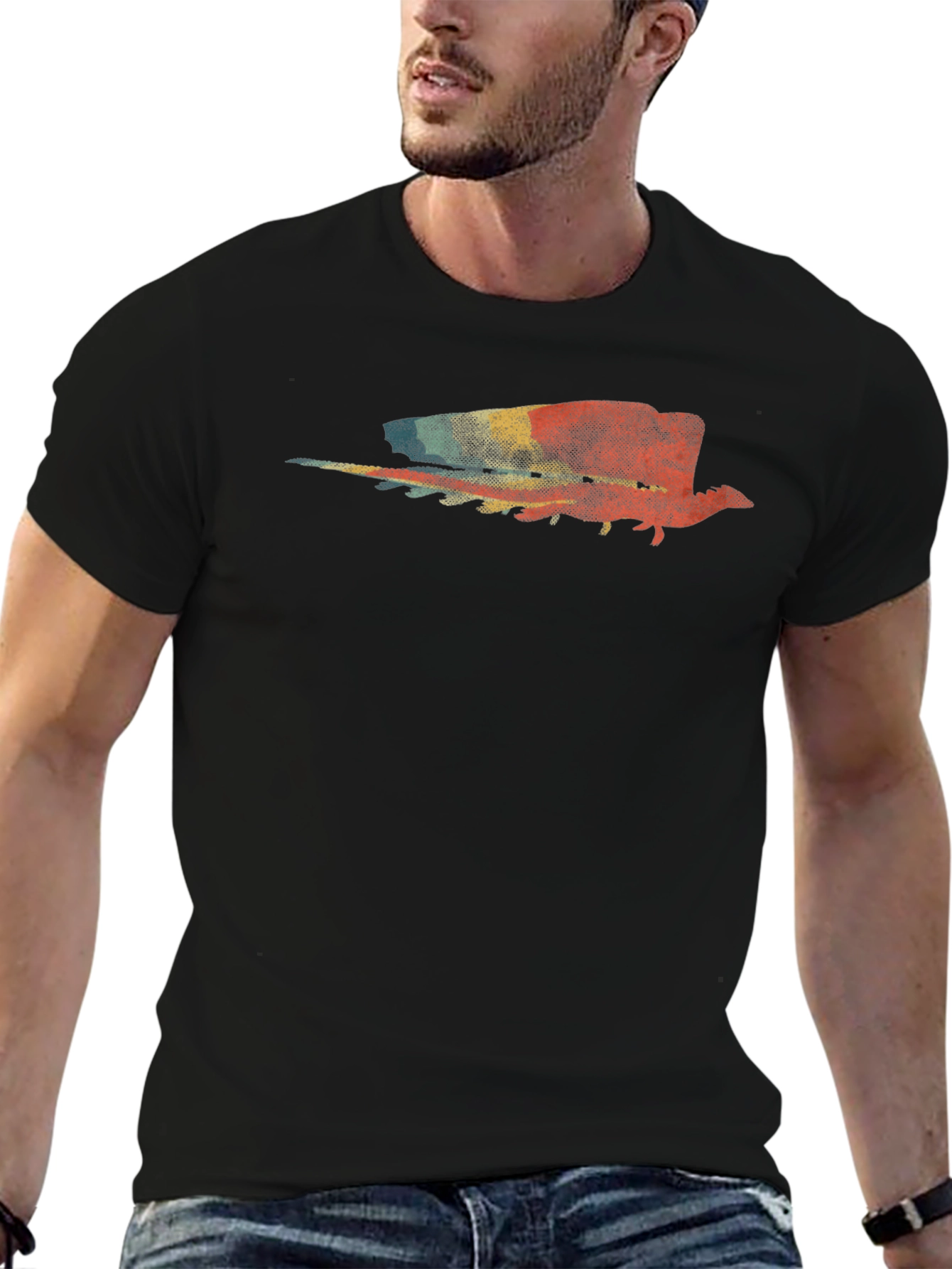Retro Style Dragon T-Shirt - Black