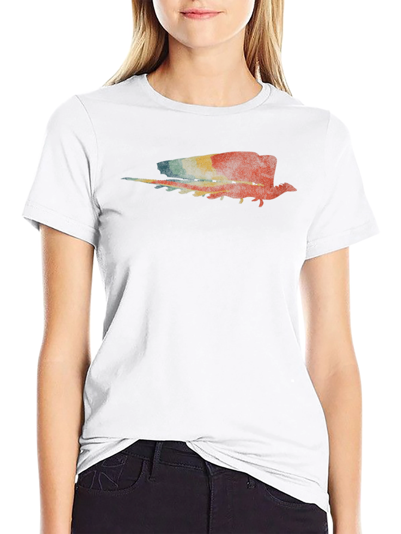 Retro Style Dragon T-Shirt - Black