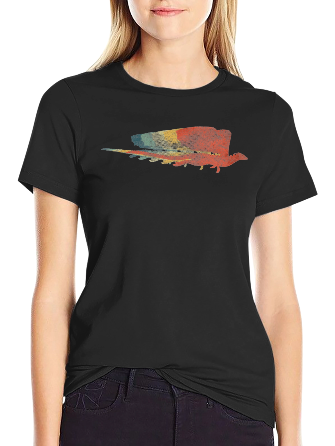 Retro Style Dragon T-Shirt - Black
