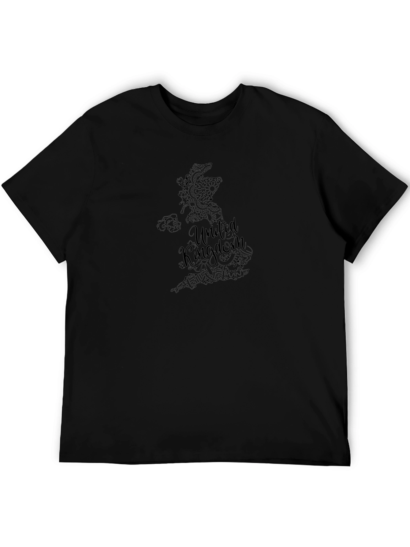 United Kingdom Map Graphic Tee - Black