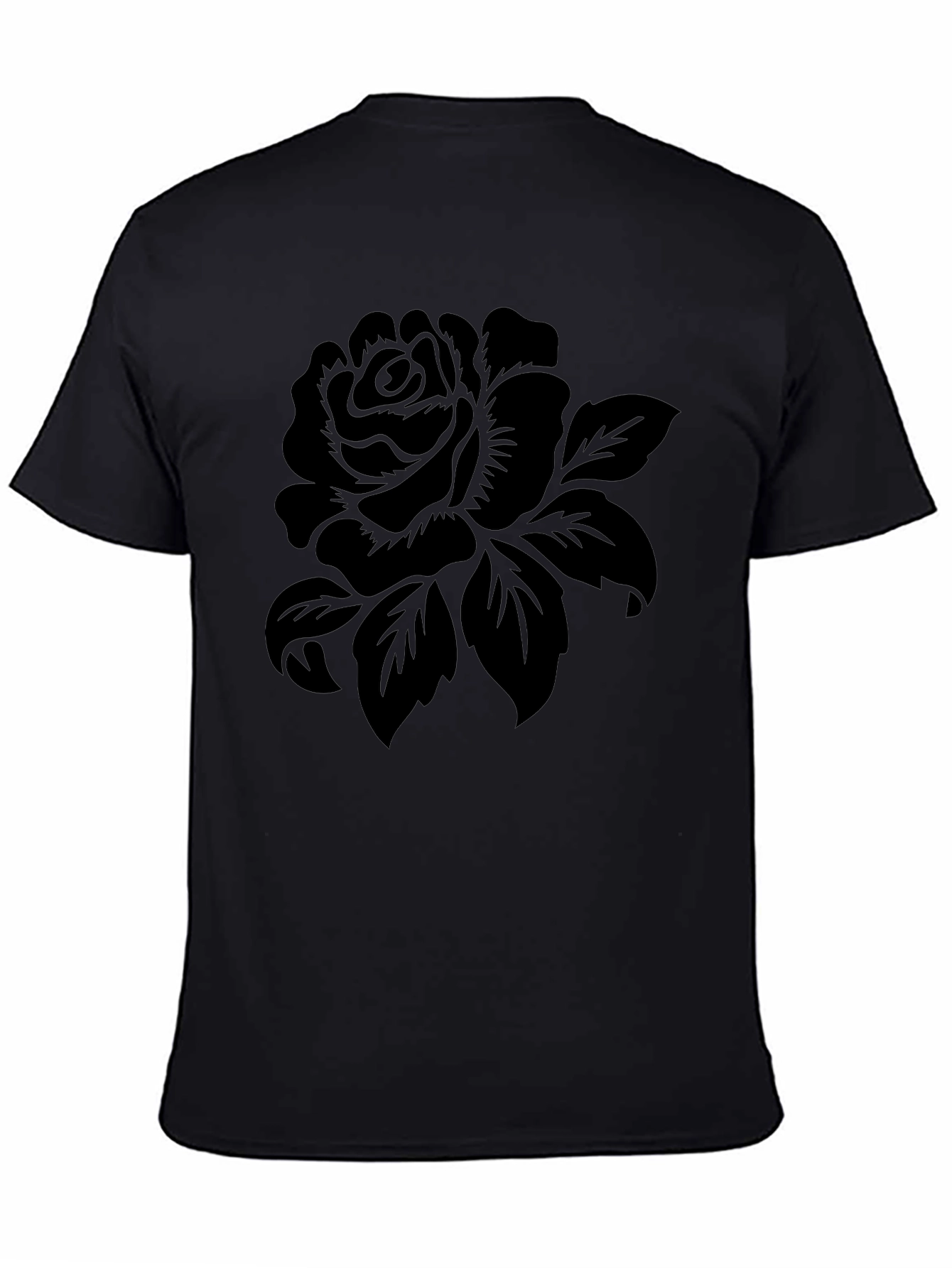 Black Rose Graphic Tee - Stylish Mens Casual Wear