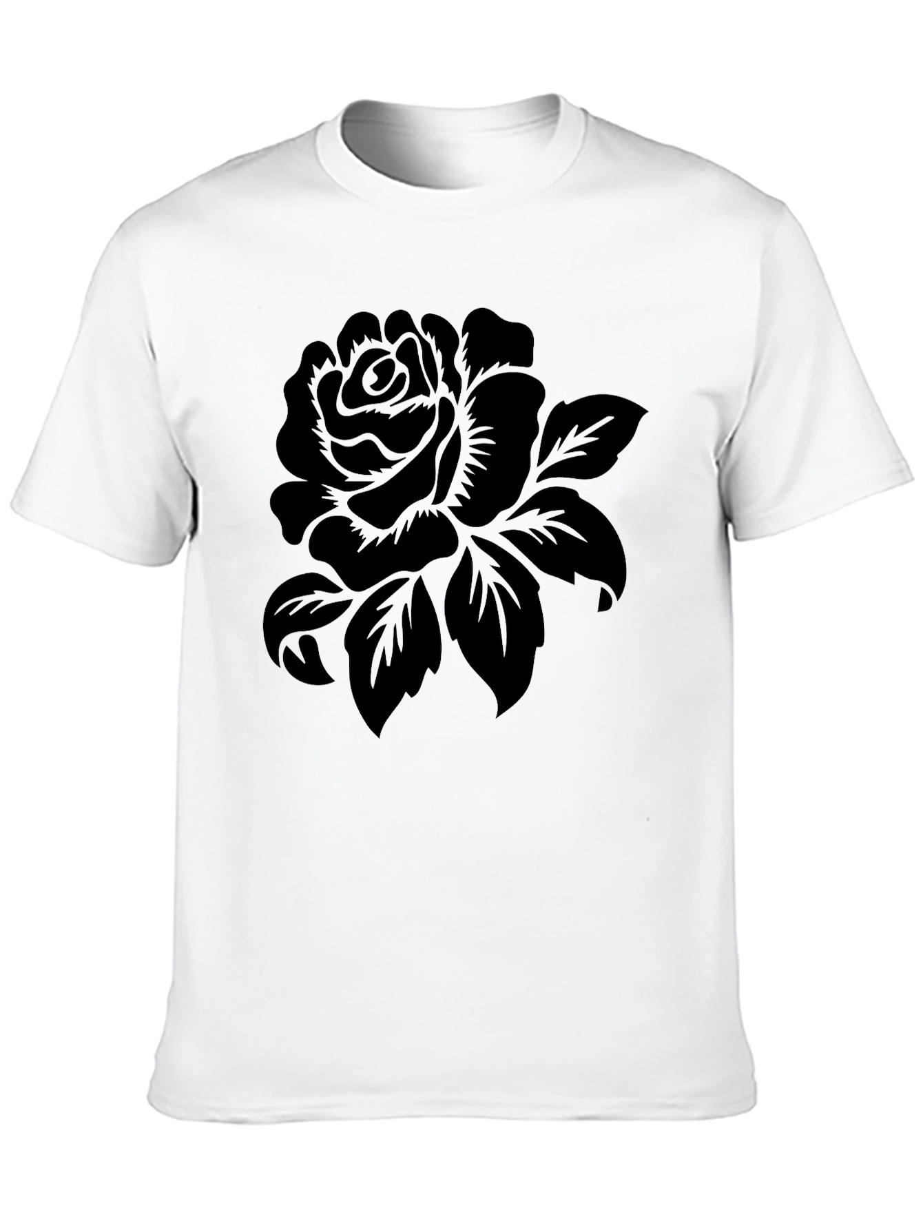 Black Rose Graphic Tee - Stylish Mens Casual Wear