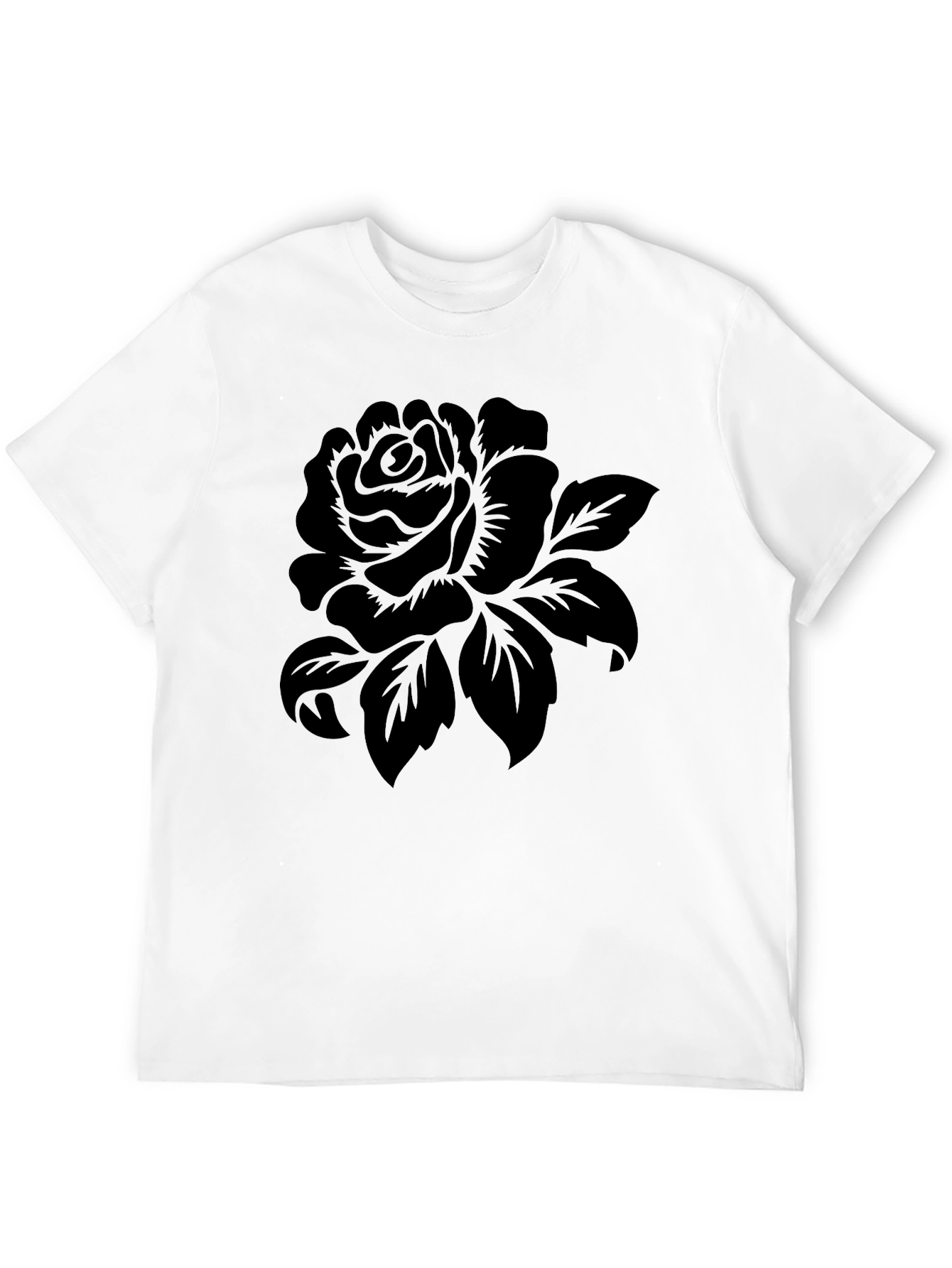 Black Rose Graphic Tee - Stylish Mens Casual Wear