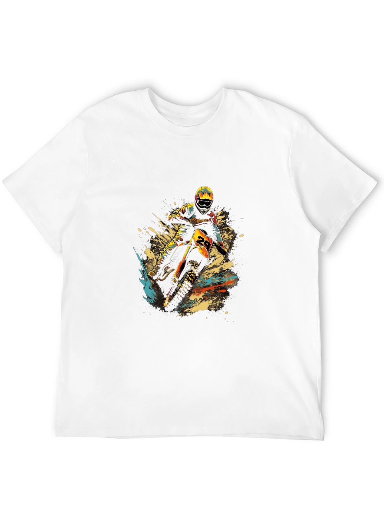 Motocross Rider Graphic T-Shirt - Black