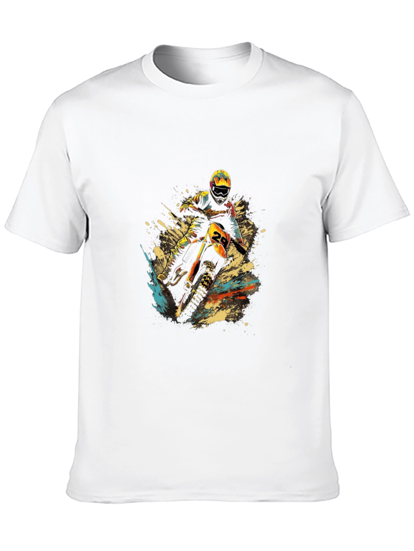 Motocross Rider Graphic T-Shirt - Black