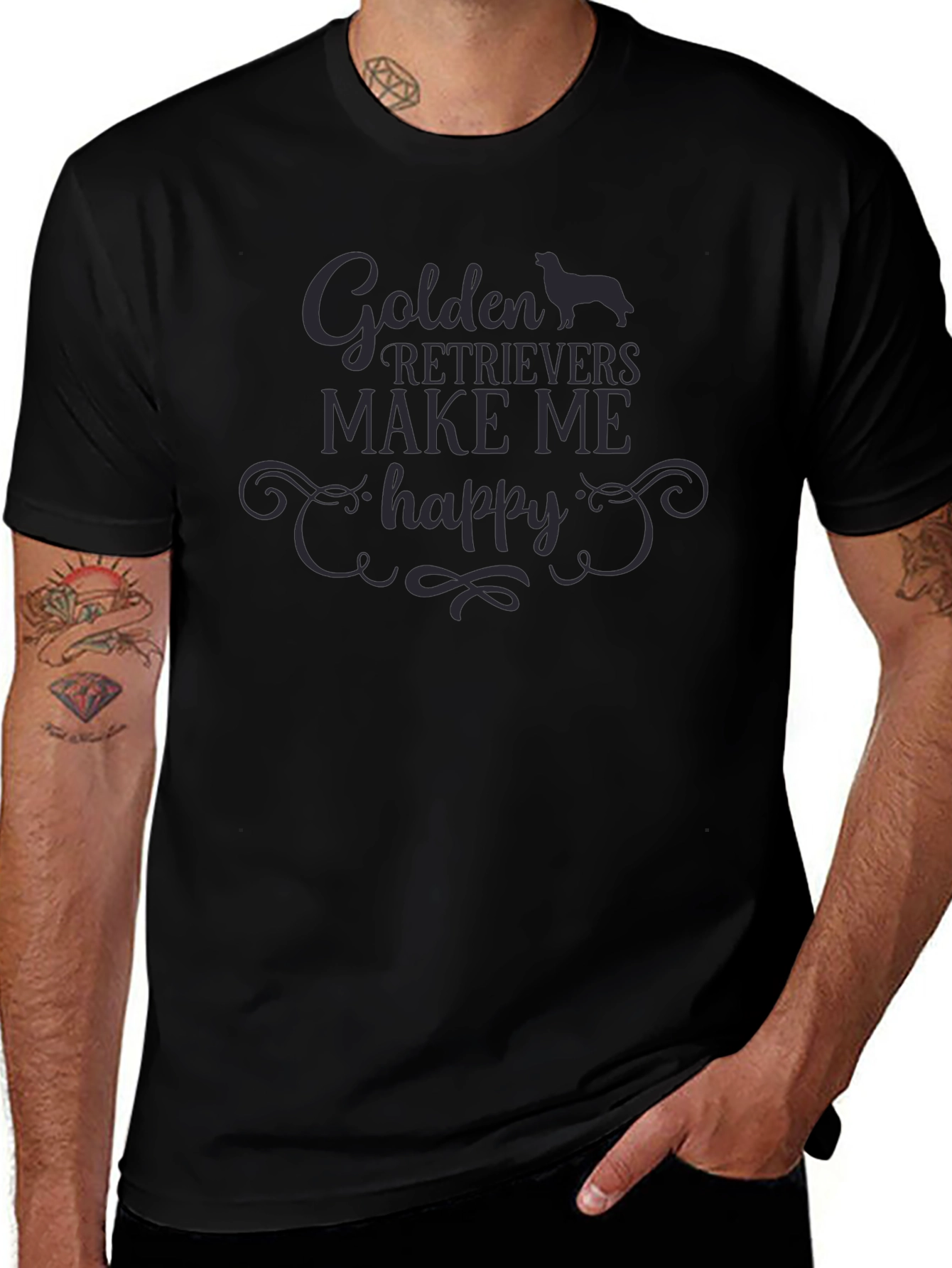 Golden Retrievers Make Me Happy T-Shirt