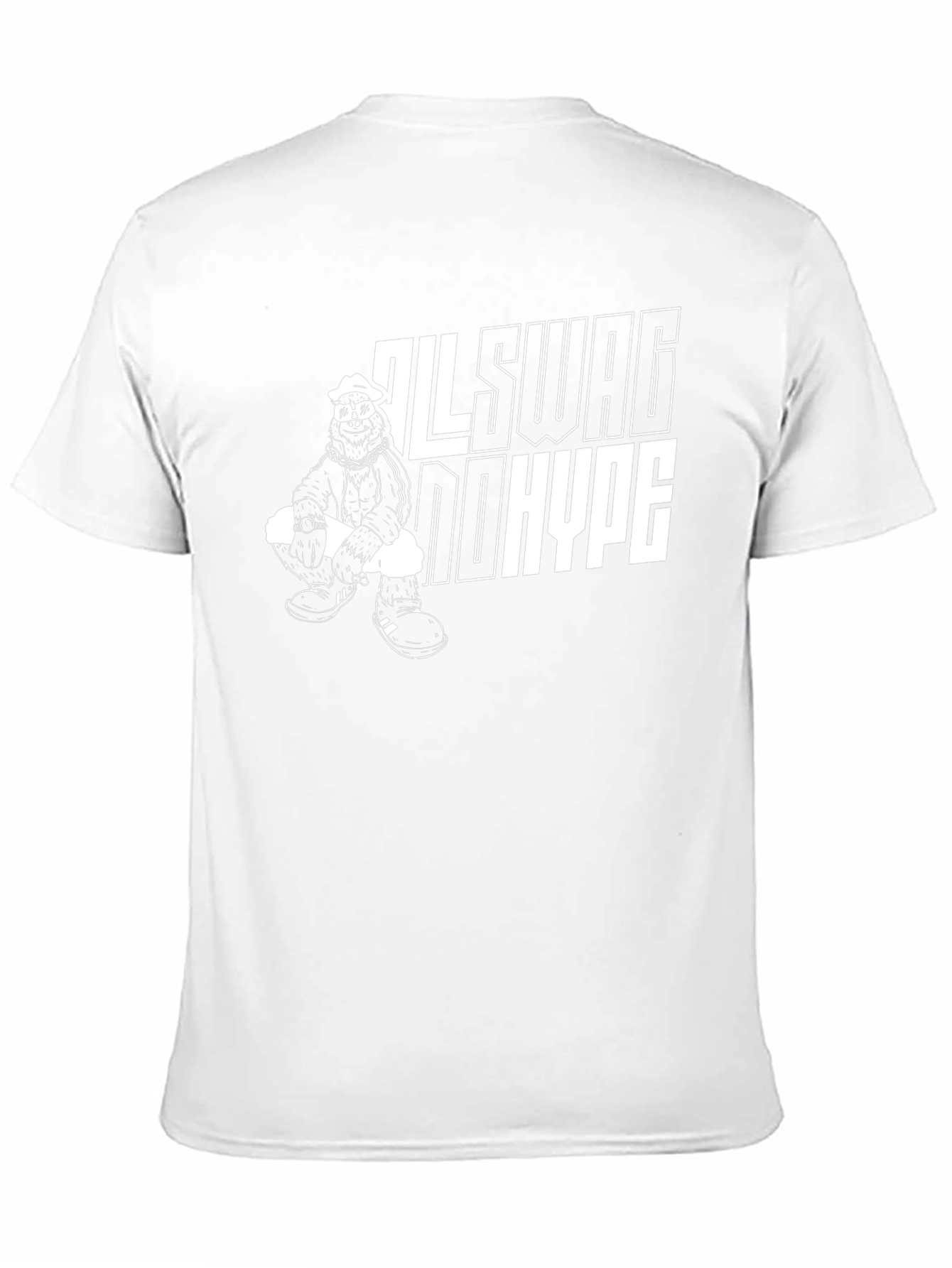 Cool Black All Swag No Hype Graphic Tee