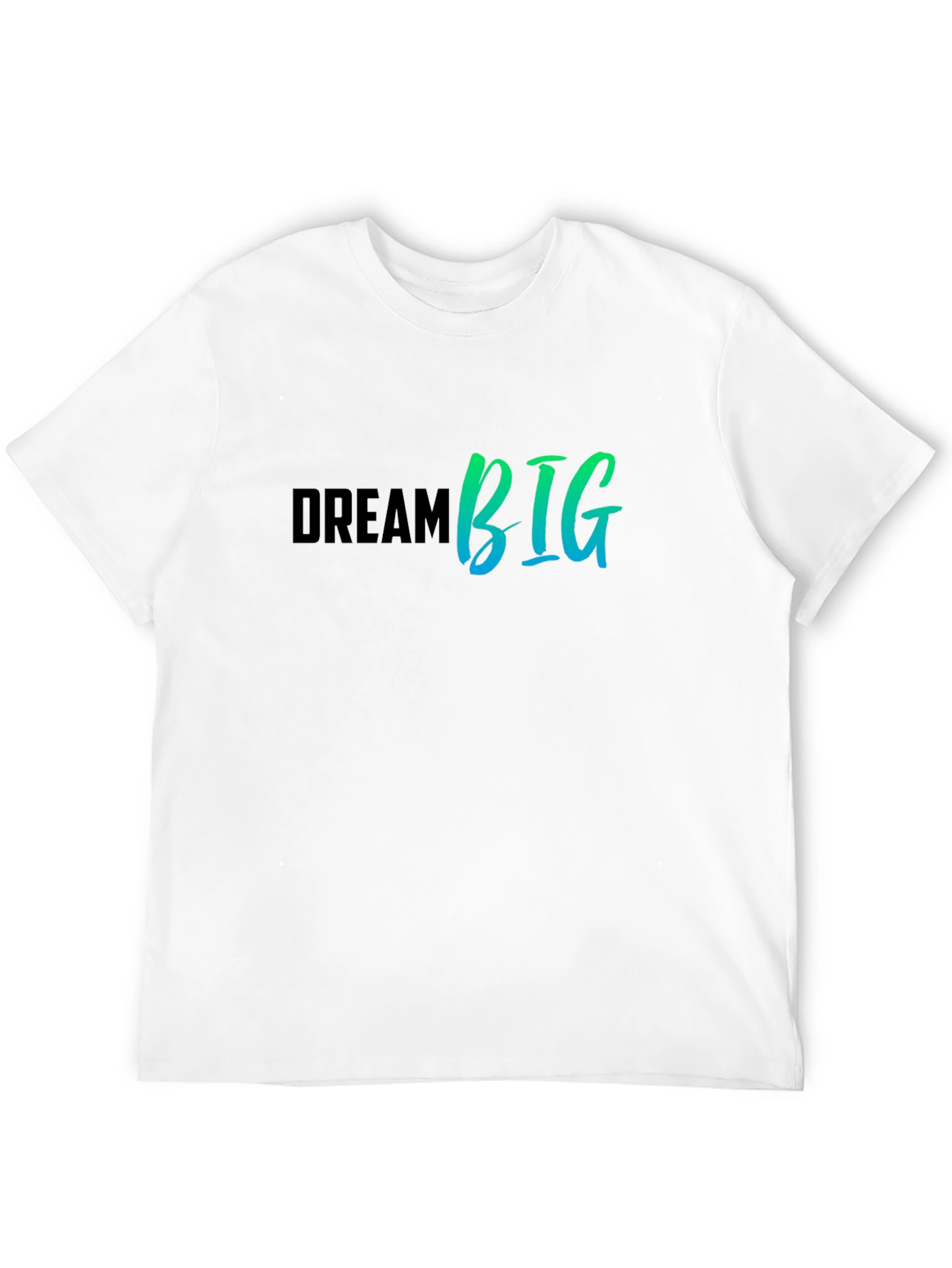 Dream Big Graphic Tee - Black Cotton T-Shirt