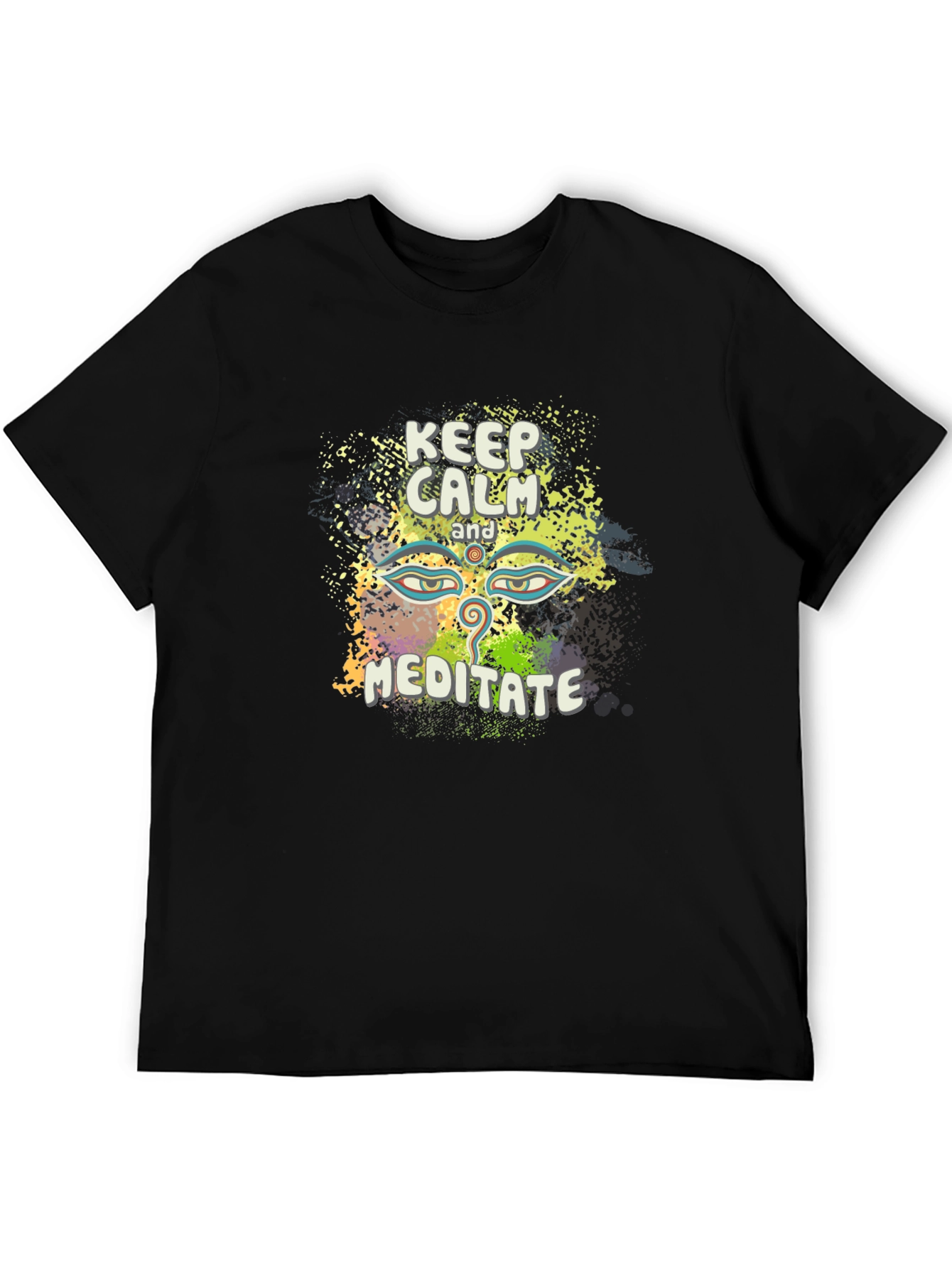 Keep Calm Meditate Tee - Spiritual Graphic T-Shirt