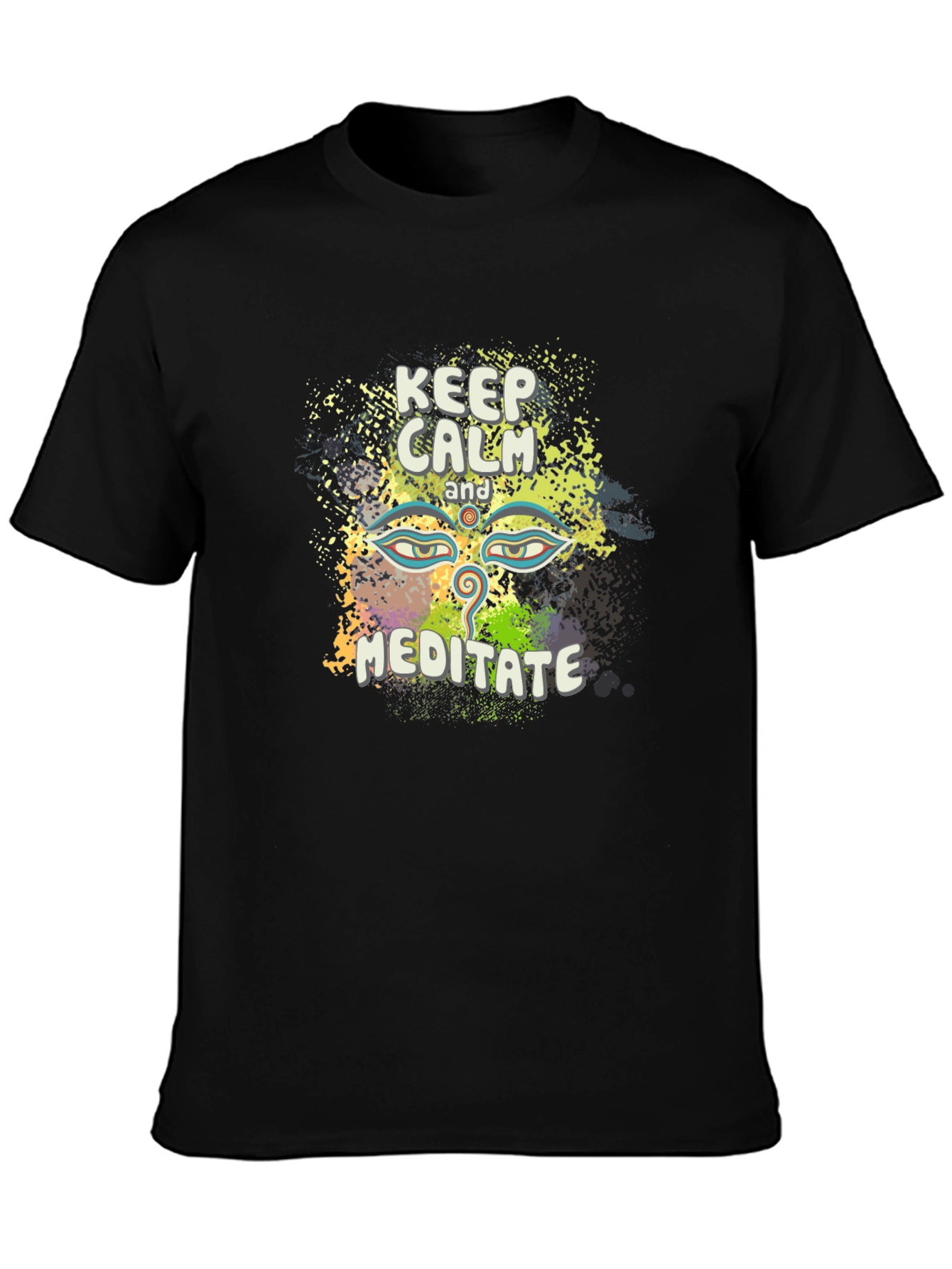Keep Calm Meditate Tee - Spiritual Graphic T-Shirt
