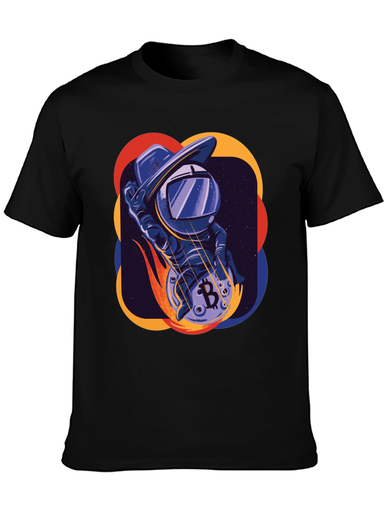 Bitcoin Astronaut Black Graphic Tee