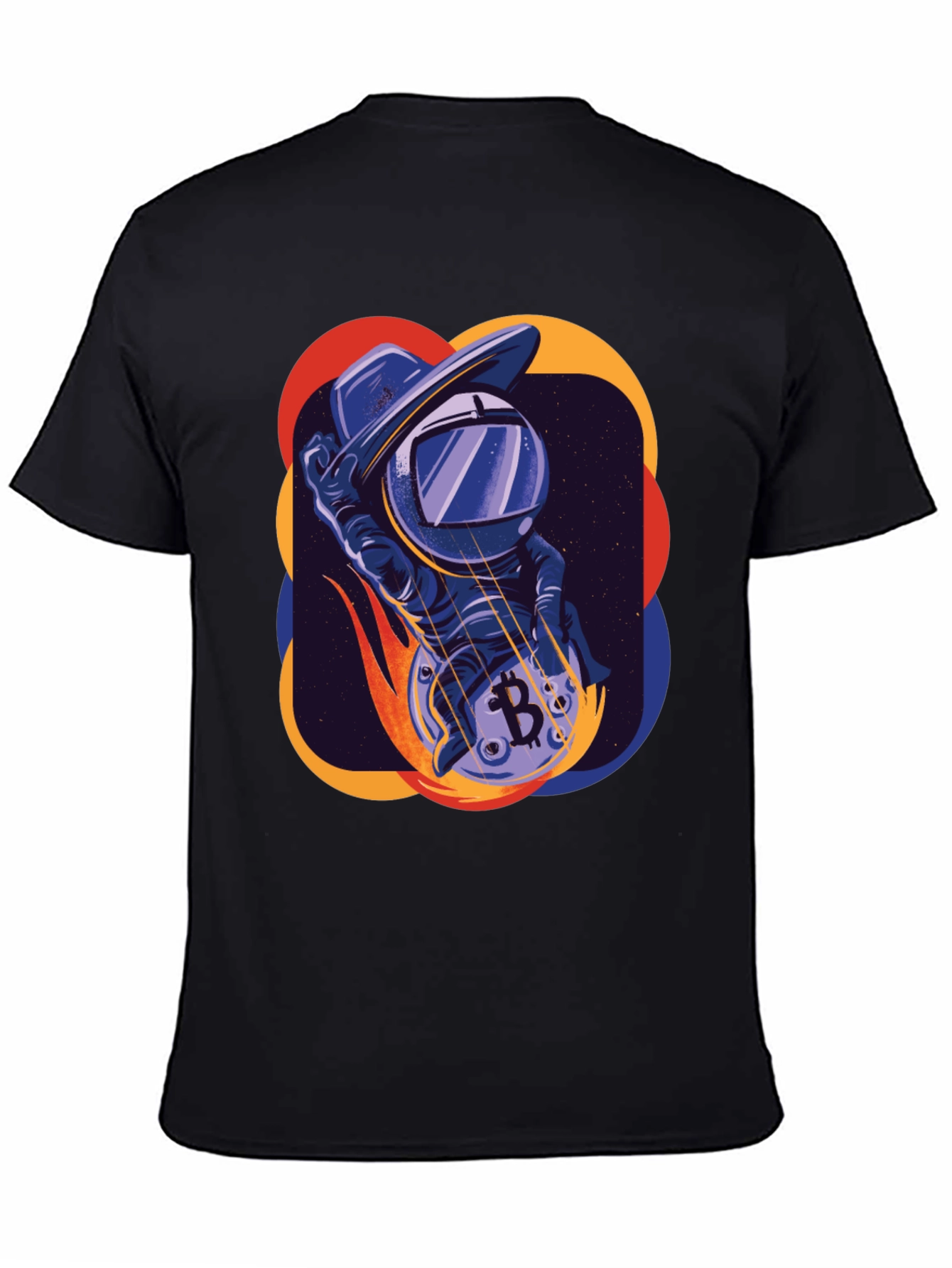 Bitcoin Astronaut Black Graphic Tee