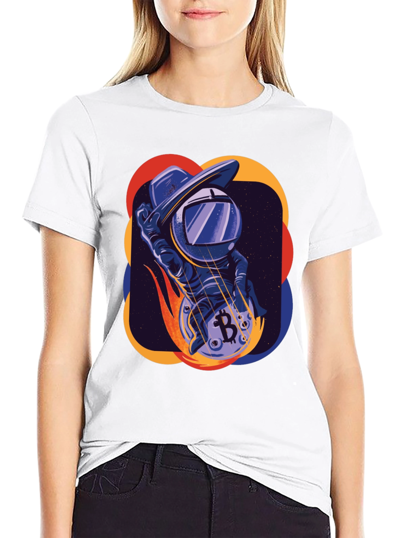 Bitcoin Astronaut Black Graphic Tee