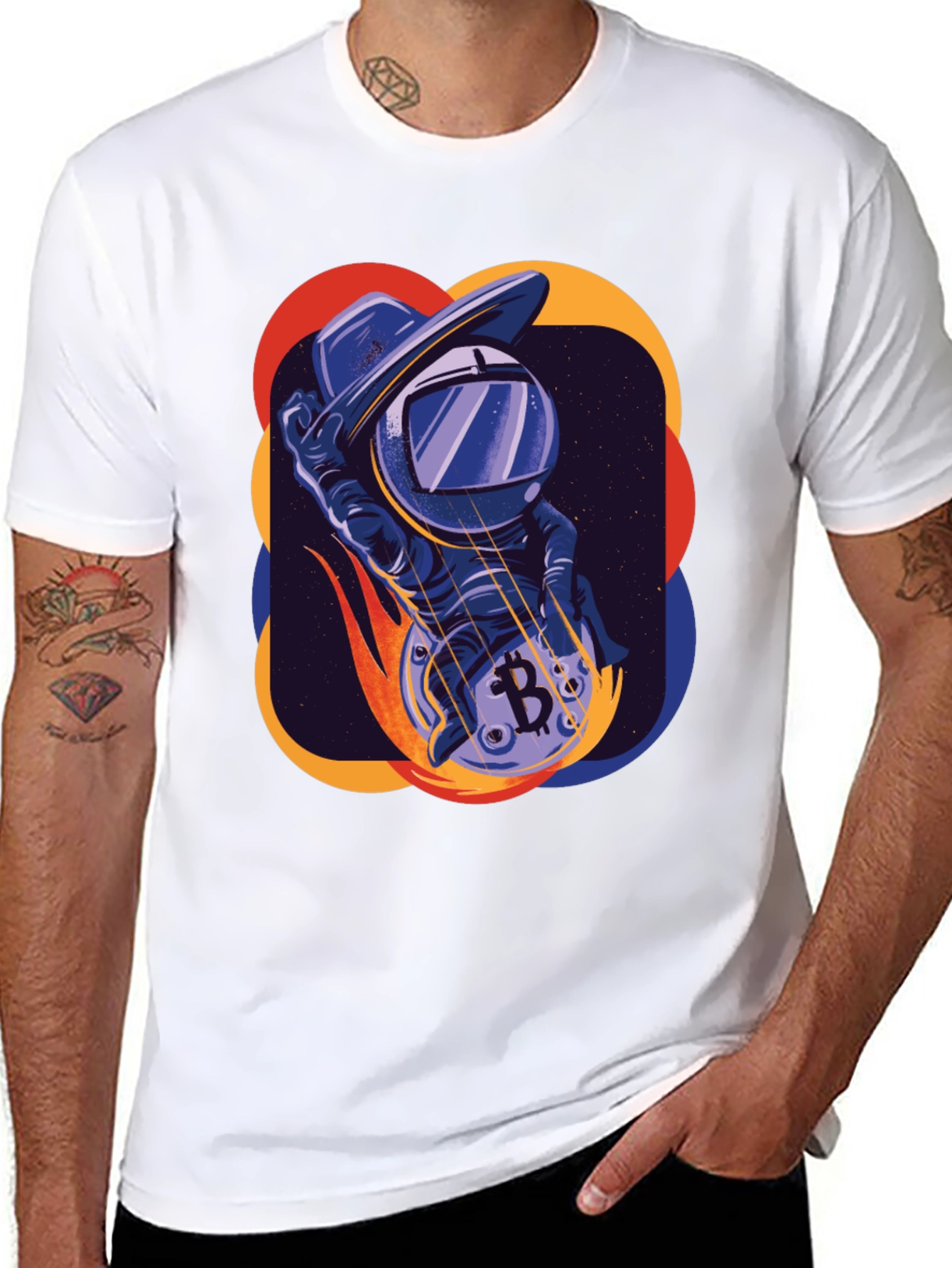 Bitcoin Astronaut Black Graphic Tee