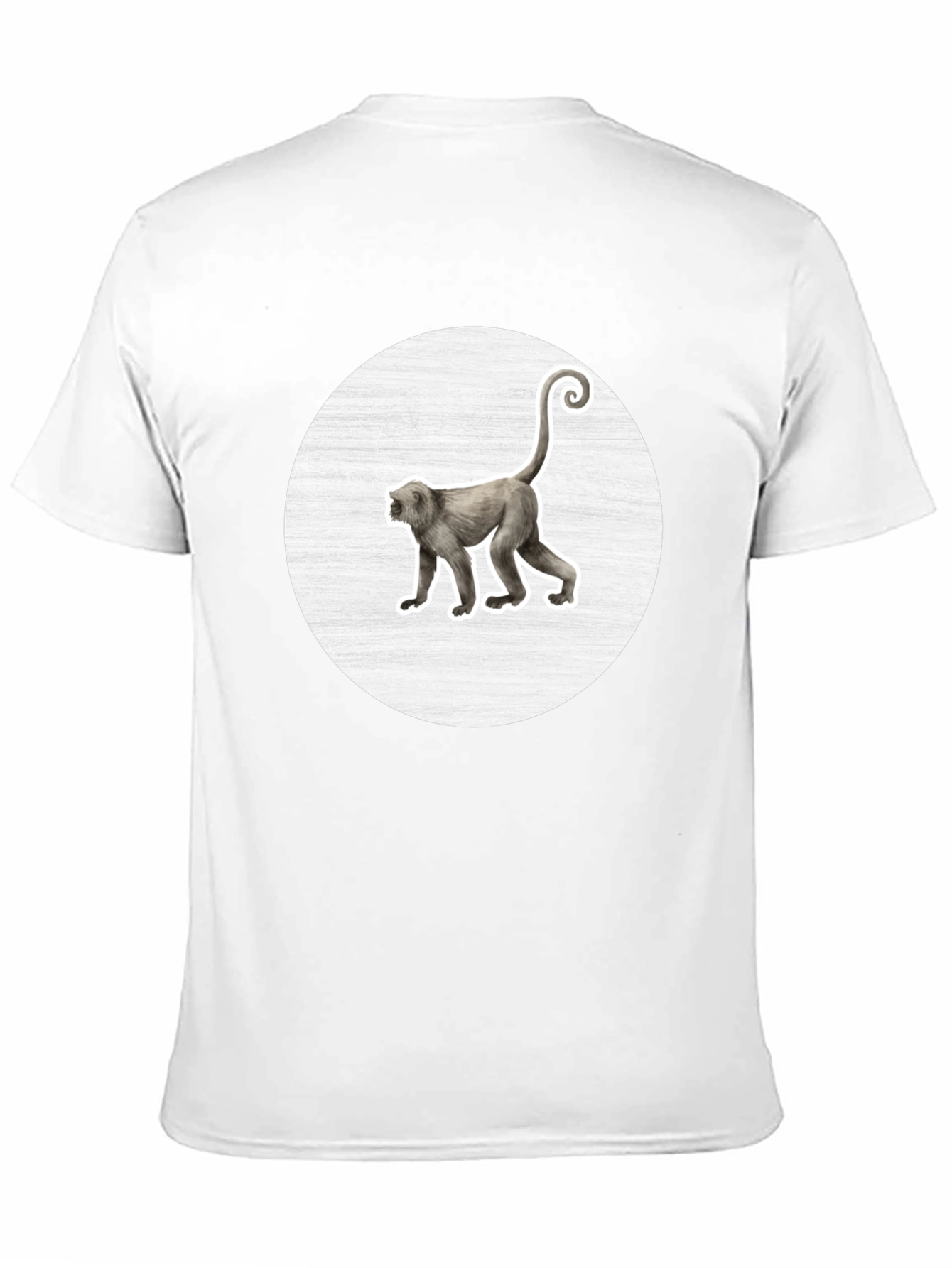 Monkey Graphic Black Crew Neck T-Shirt